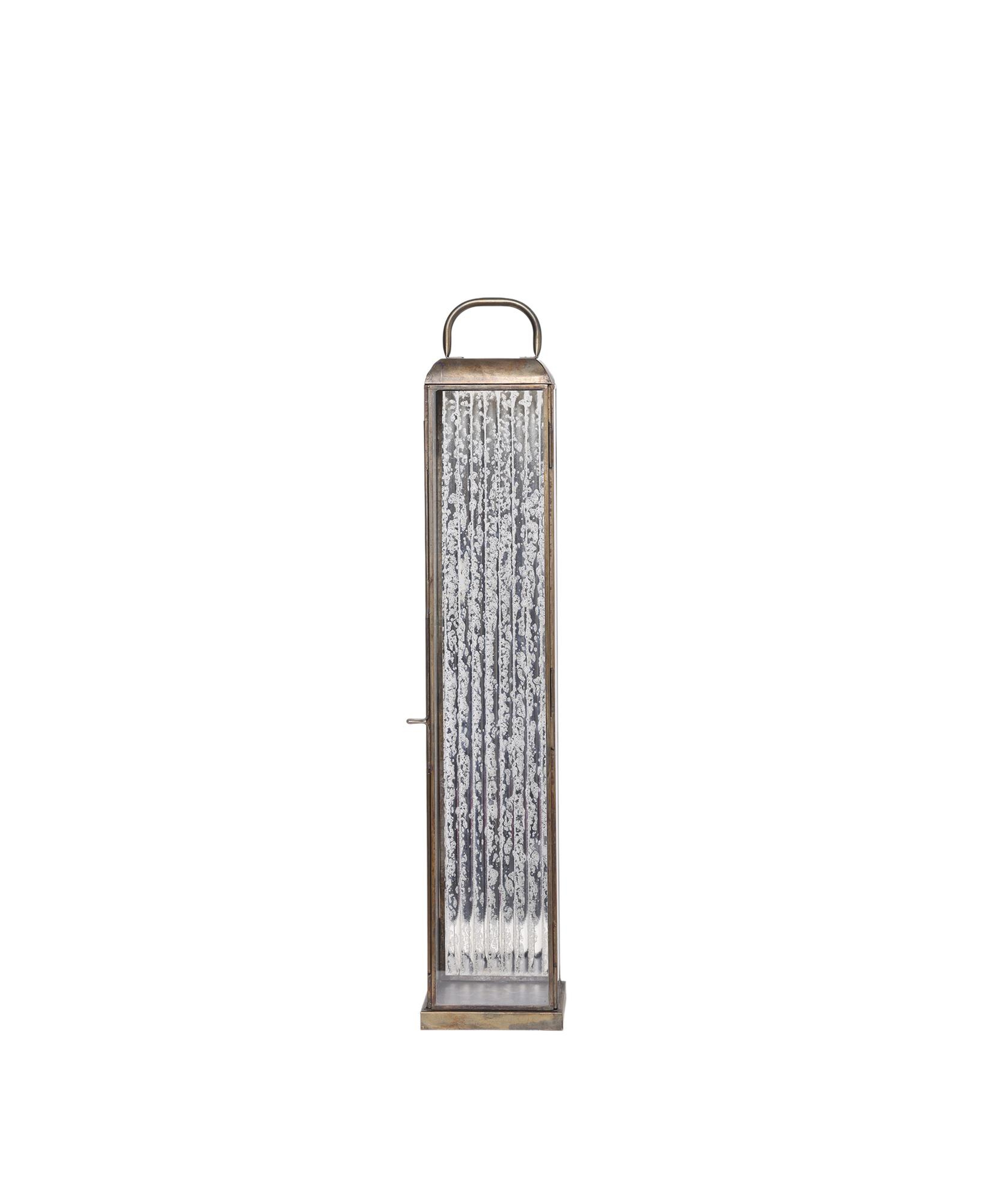 YARGICI Metal Cam Dikdörtgen Fener(12x60 Cm)