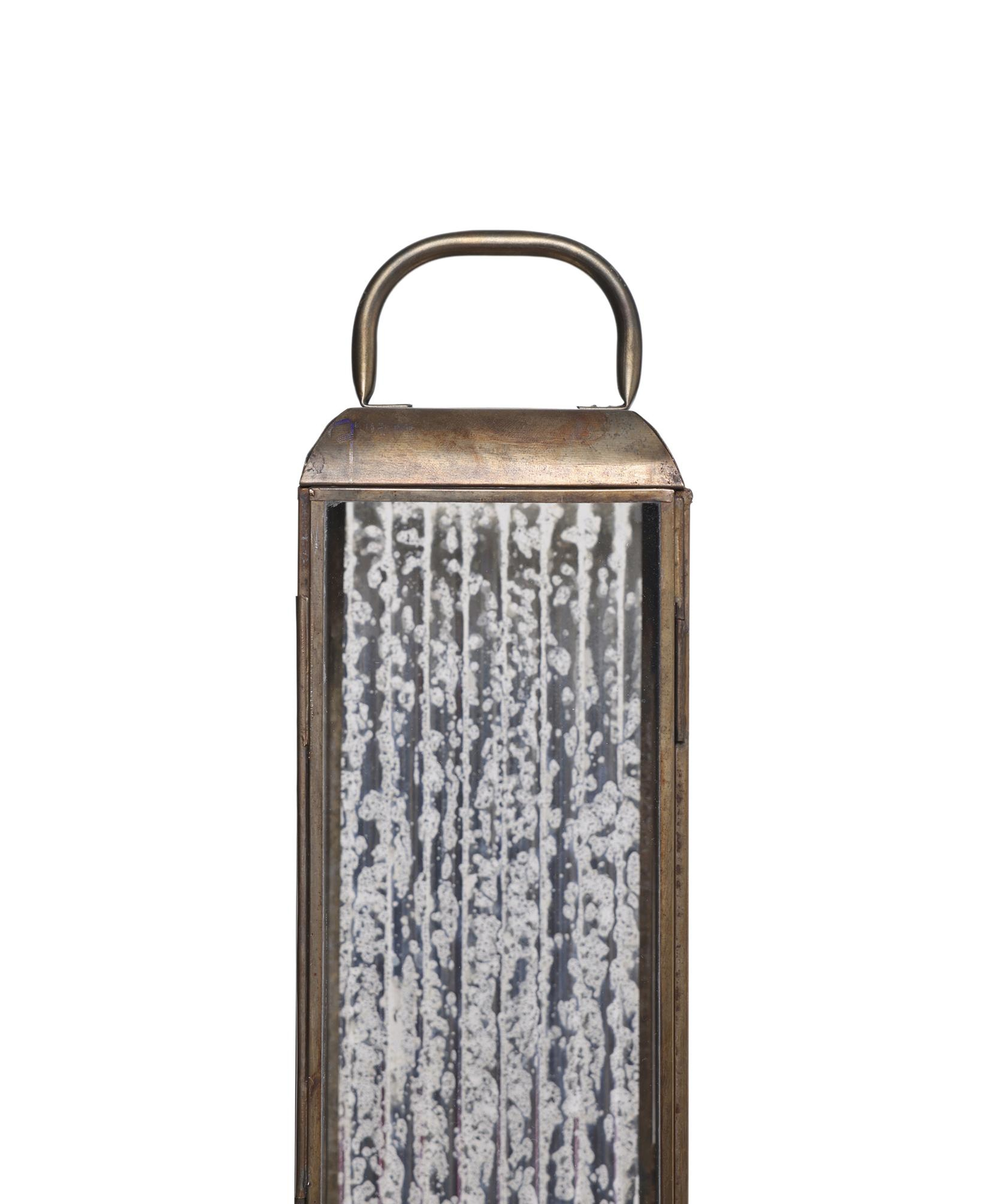 YARGICI Metal Cam Dikdörtgen Fener(12x60 Cm)