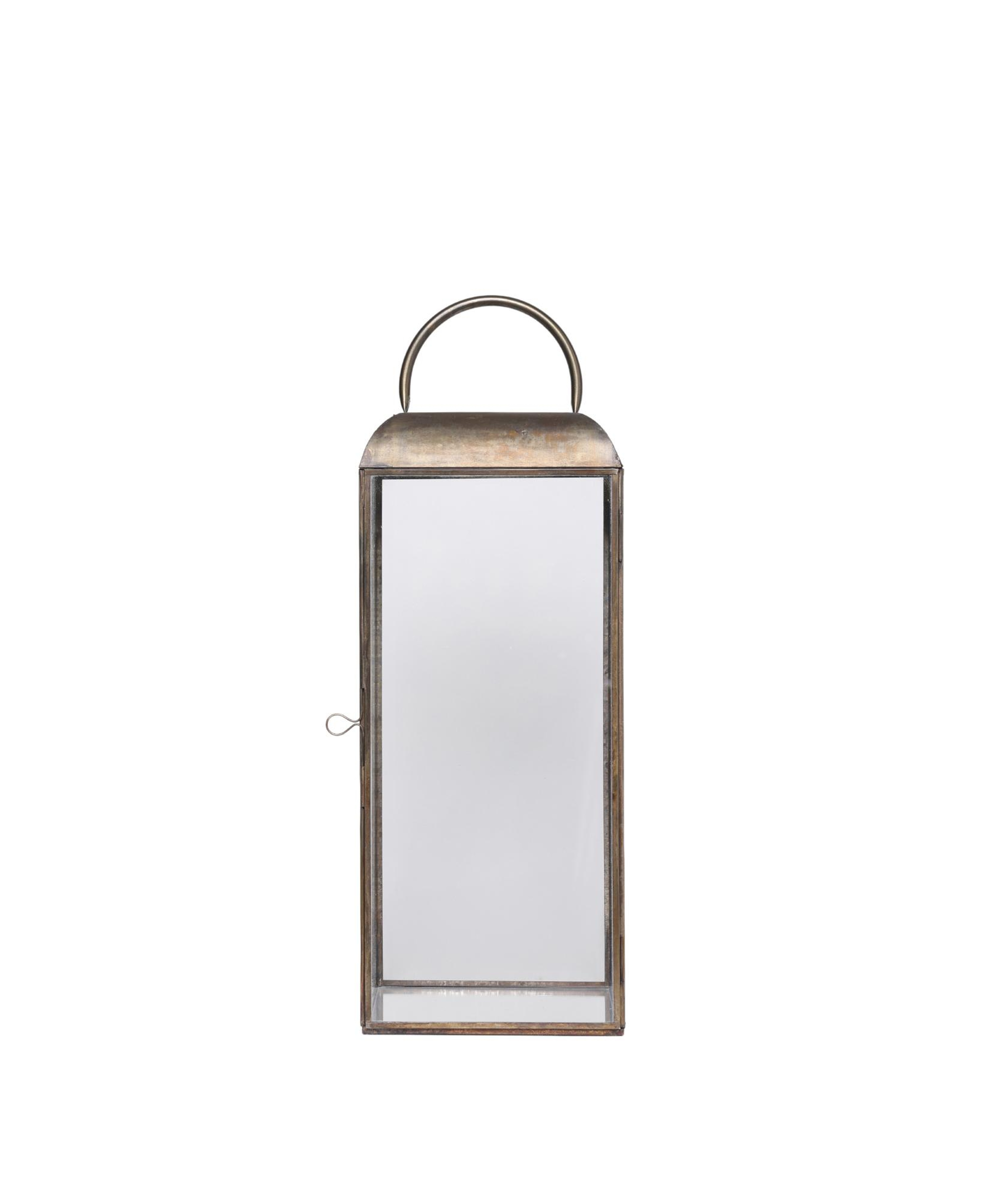 YARGICI Metal Cam Dikdörtgen Fener(19x19x54 Cm)