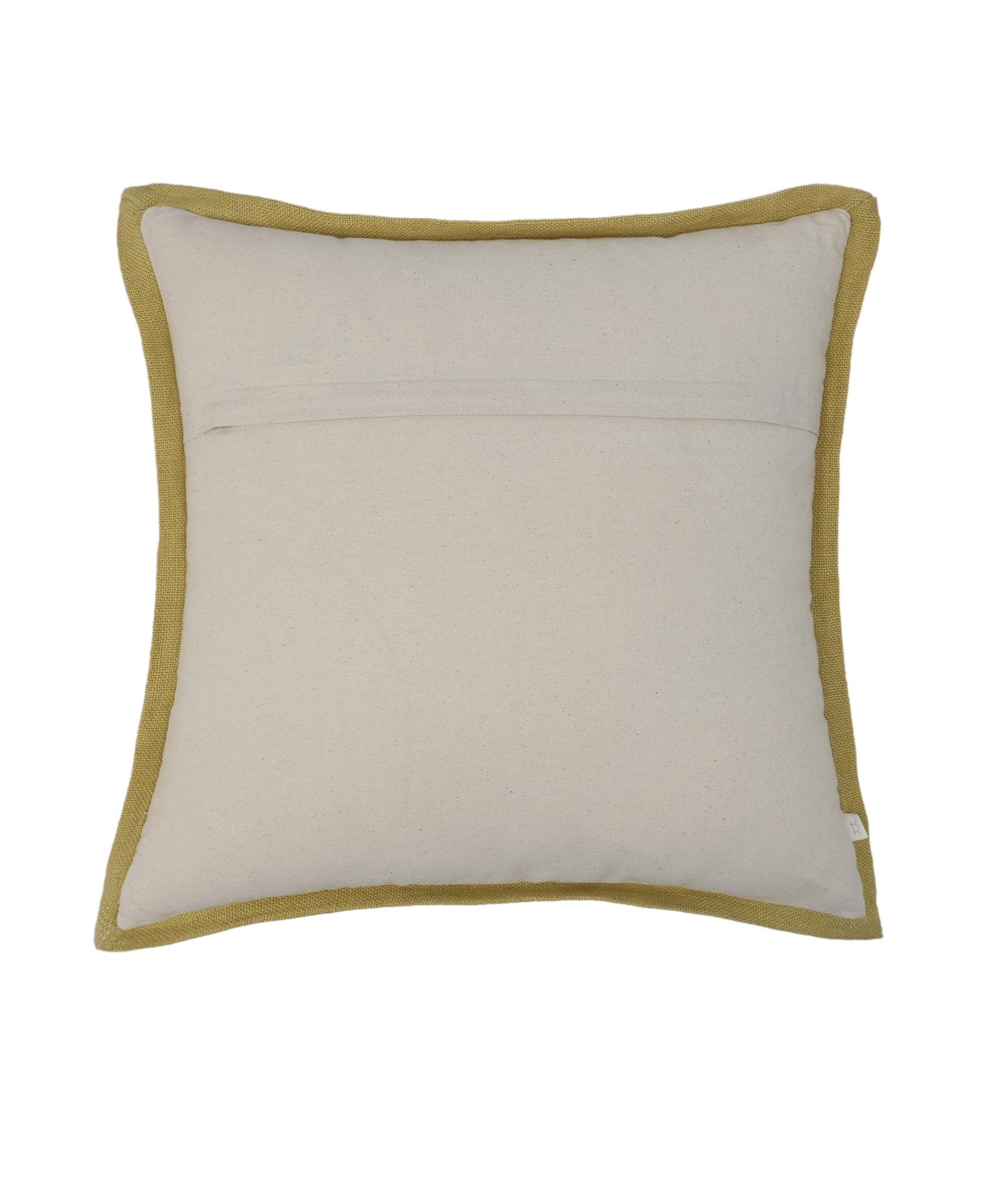 YARGICI Overlok Kenarlı Keten Pamuk Kare Yastık(45x45 Cm)
