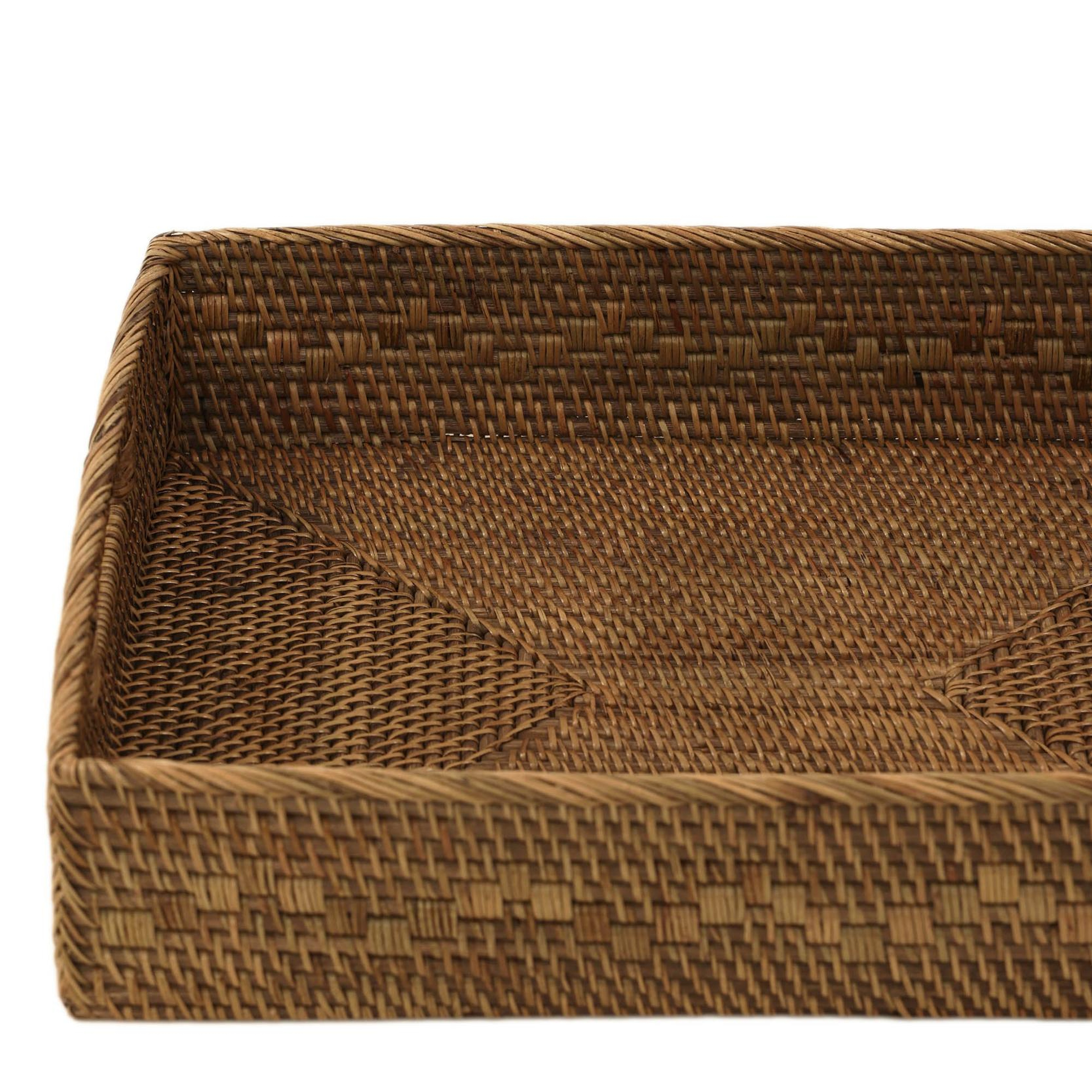 YARGICI Rattan Dikdörtgen Tepsi(31x41x9 Cm)