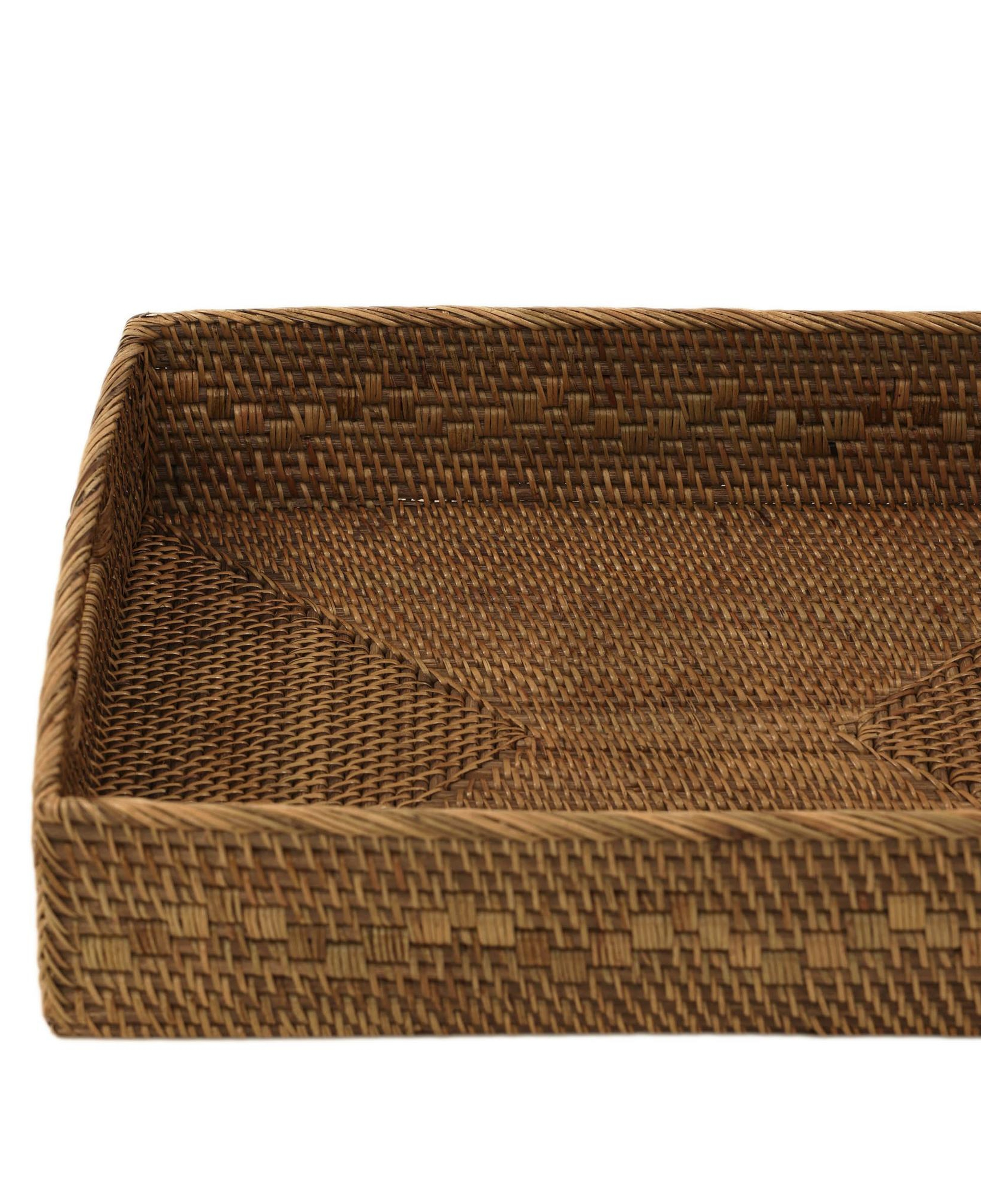 YARGICI Rattan Dikdörtgen Tepsi(31x41x9 Cm)