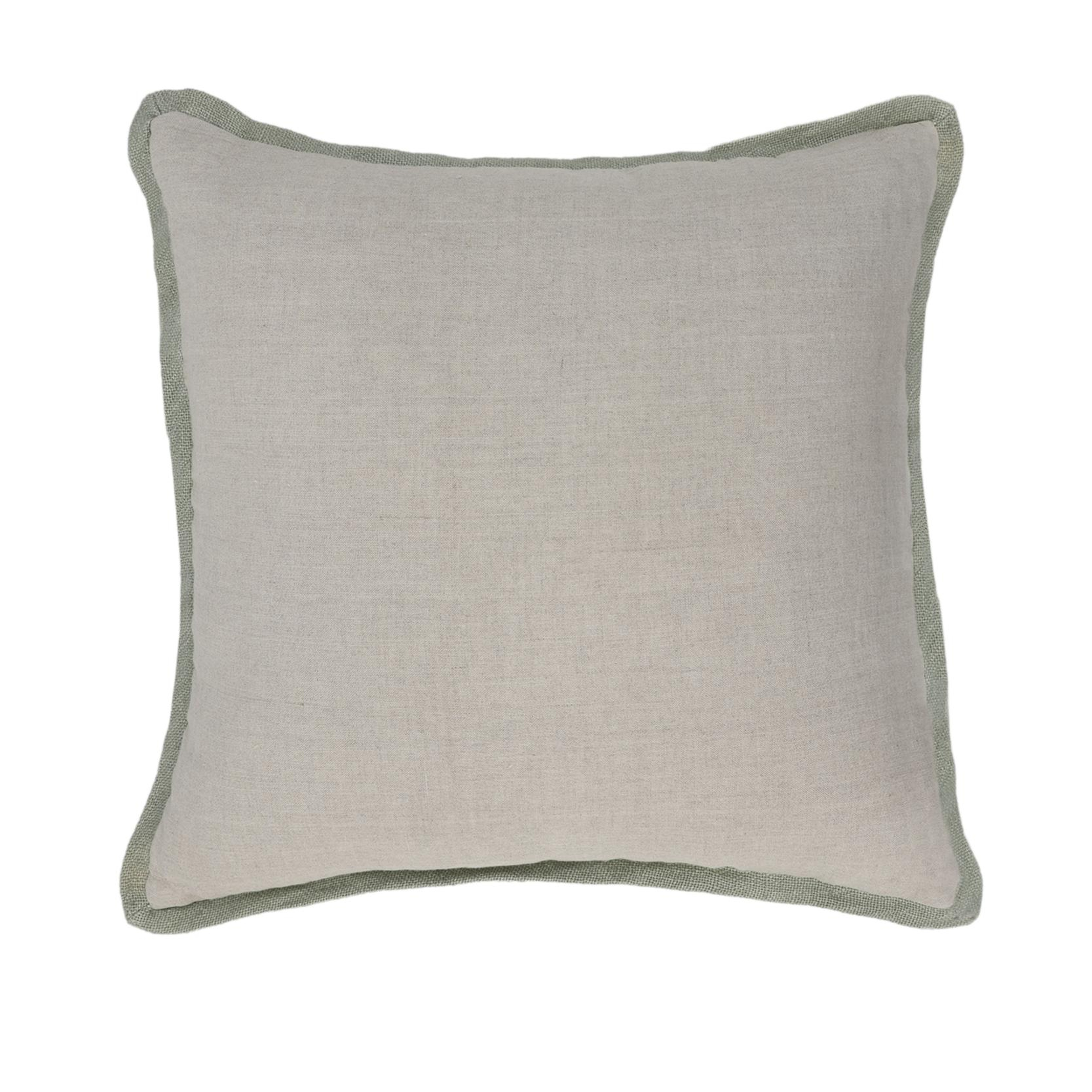 YARGICI Overlok Kenarlı Keten Pamuk Kare Yastık(45x45 Cm)