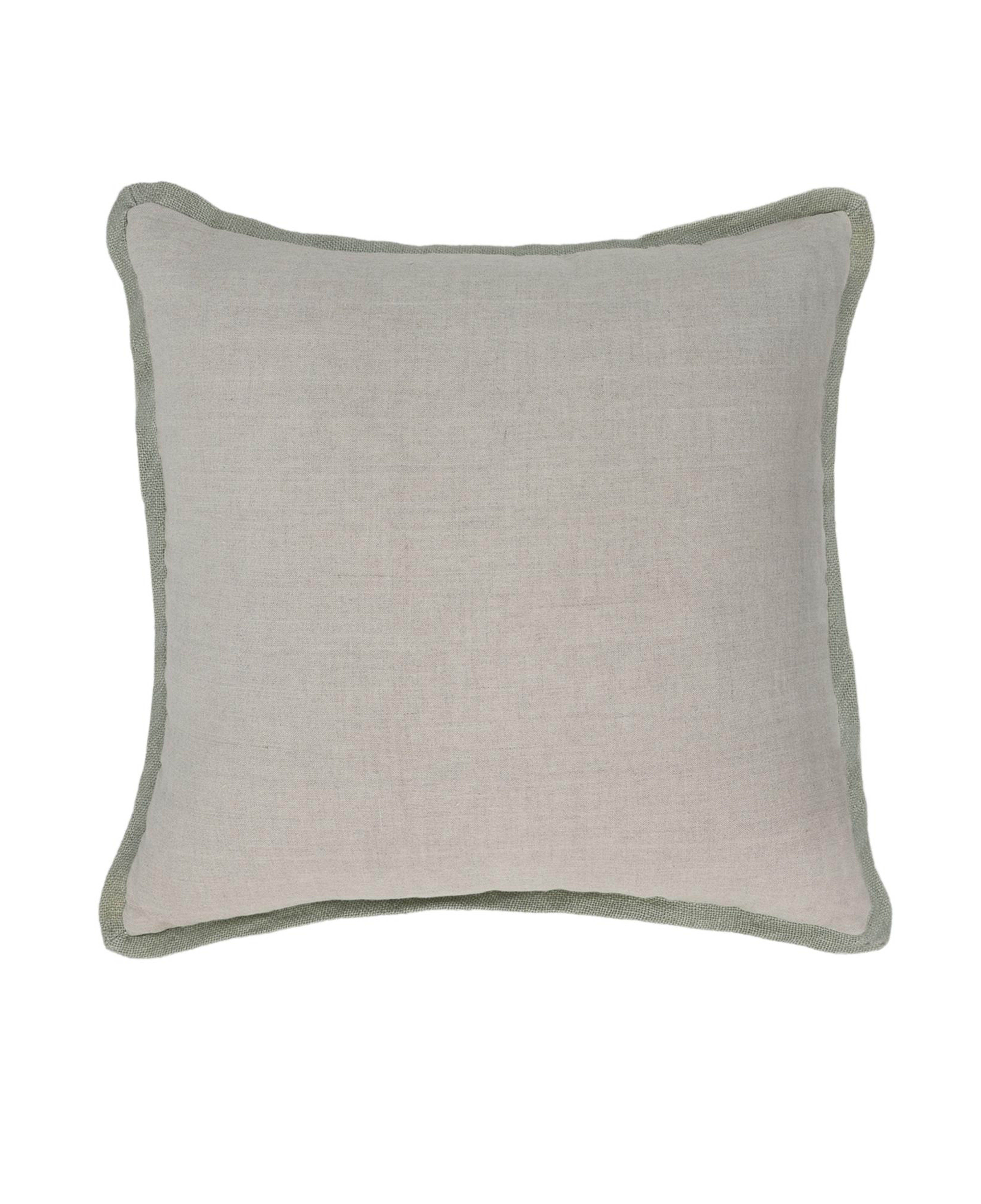 YARGICI Overlok Kenarlı Keten Pamuk Kare Yastık(45x45 Cm)