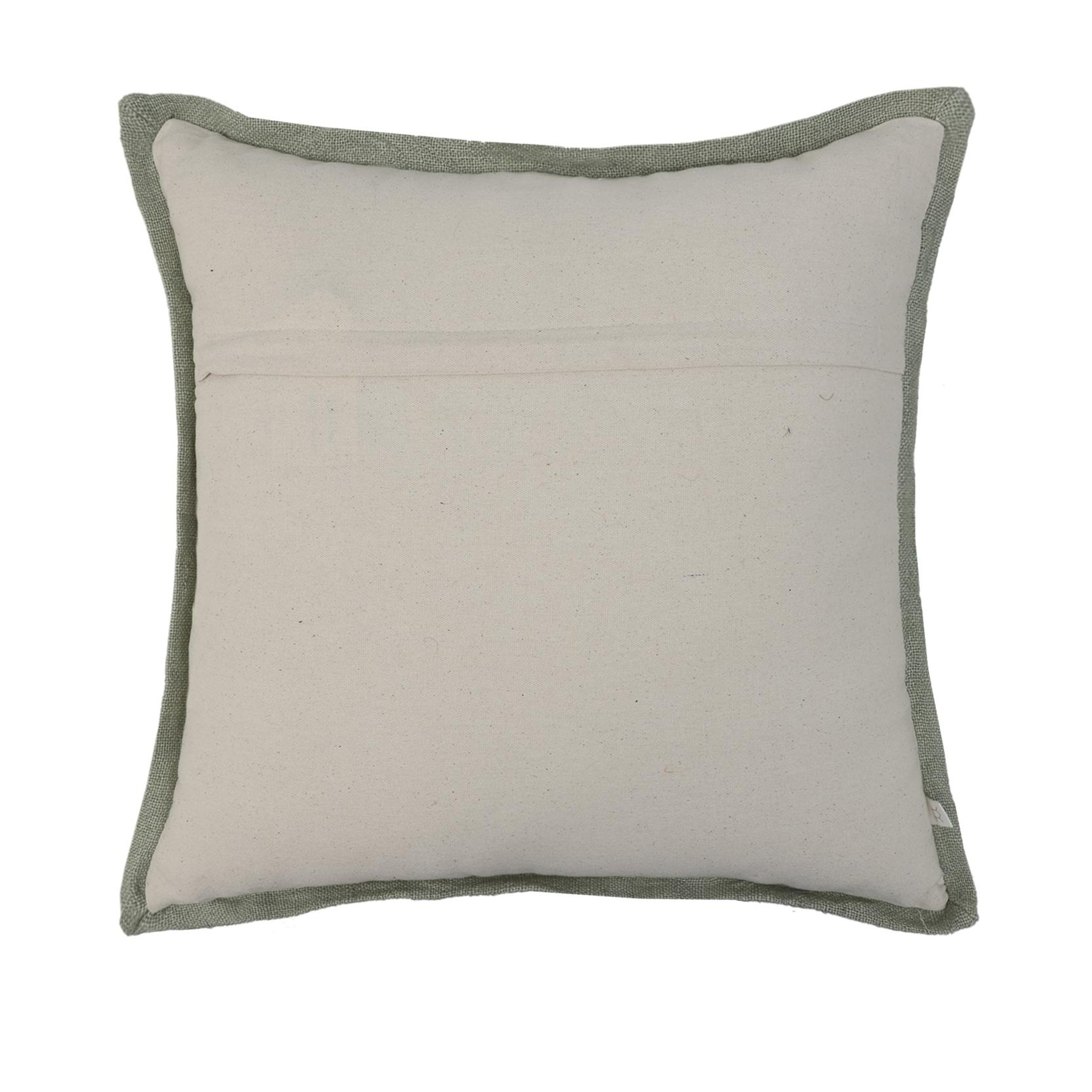 YARGICI Overlok Kenarlı Keten Pamuk Kare Yastık(45x45 Cm)