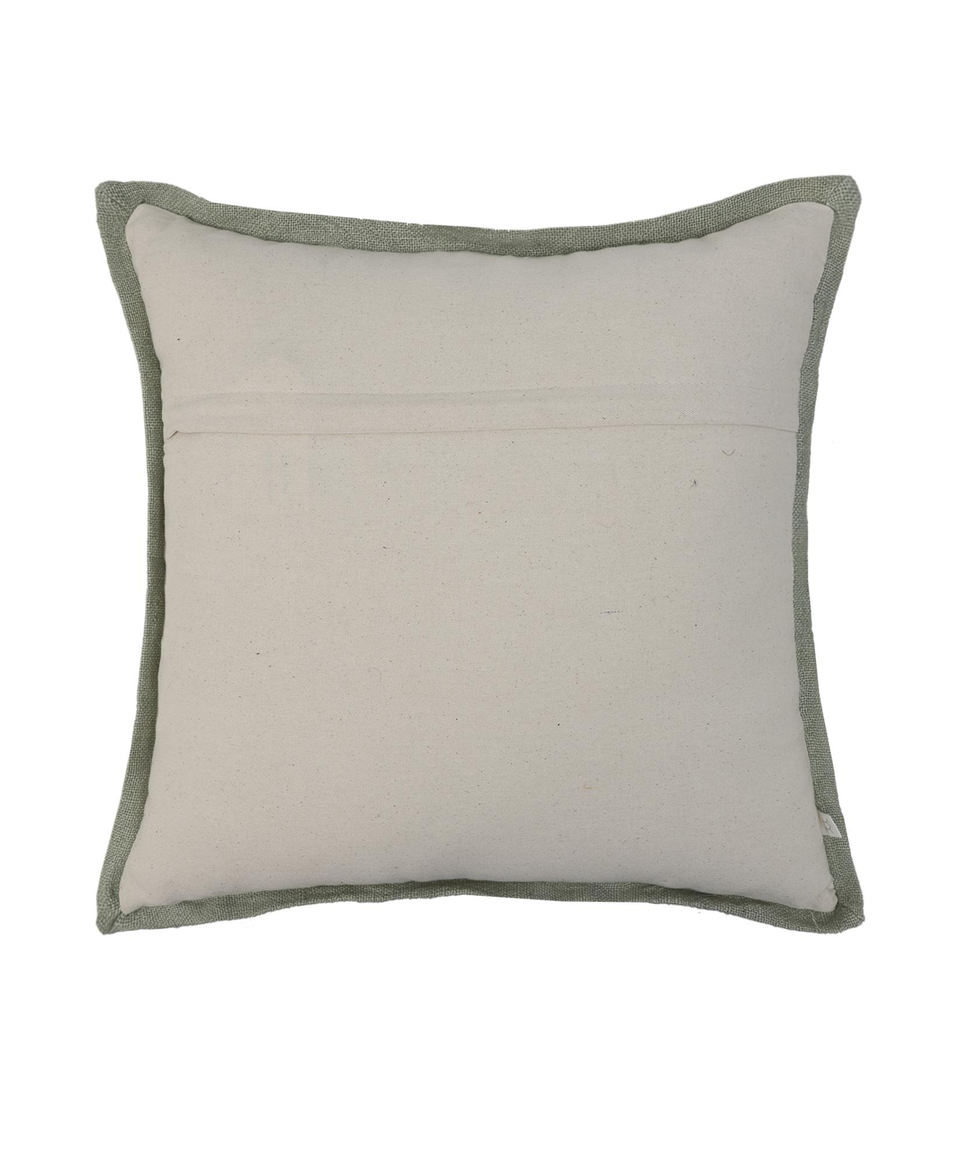 YARGICI Overlok Kenarlı Keten Pamuk Kare Yastık(45x45 Cm)