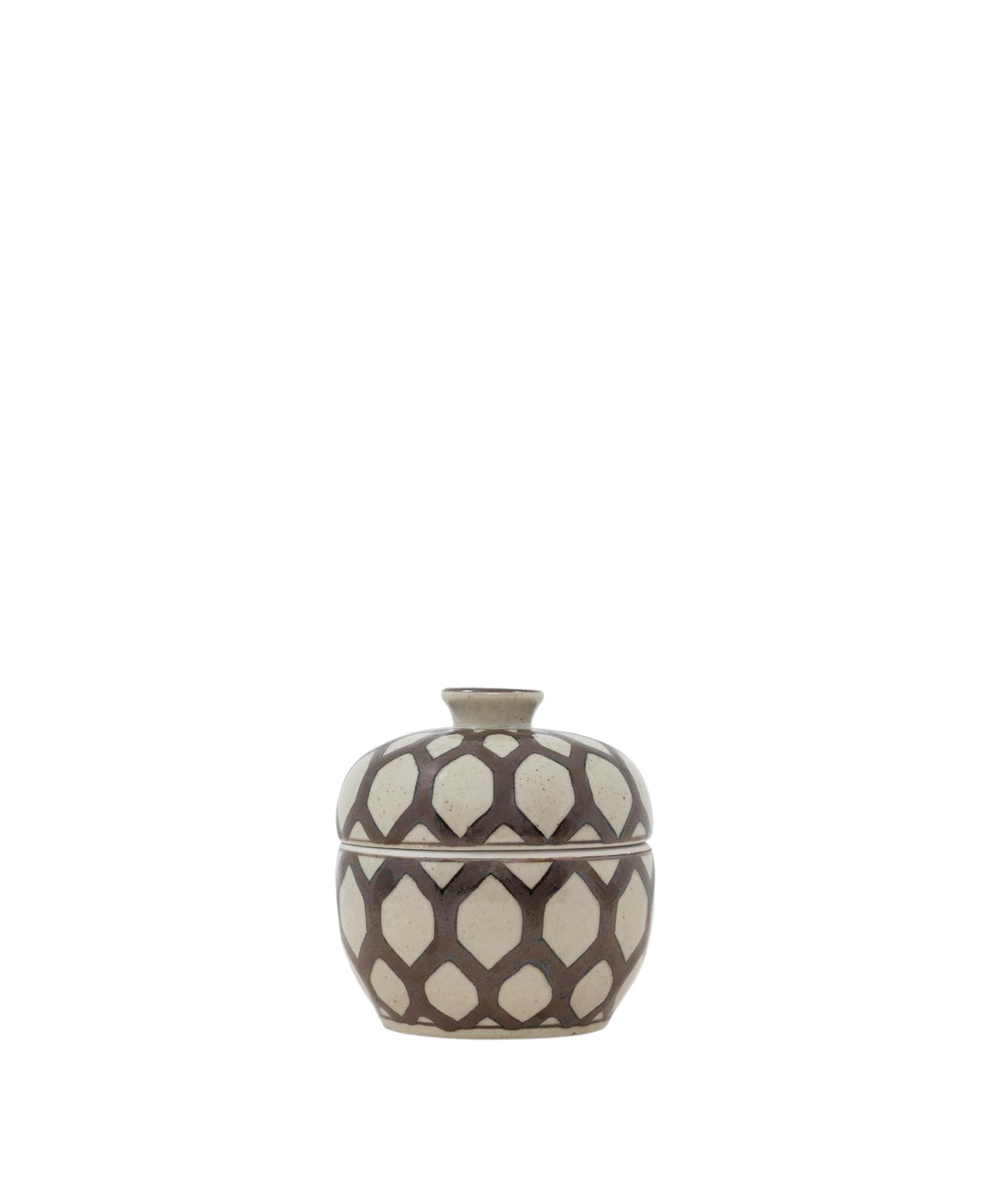 YARGICI Geometrik Desenli Seramik Kutu(15x16 Cm)