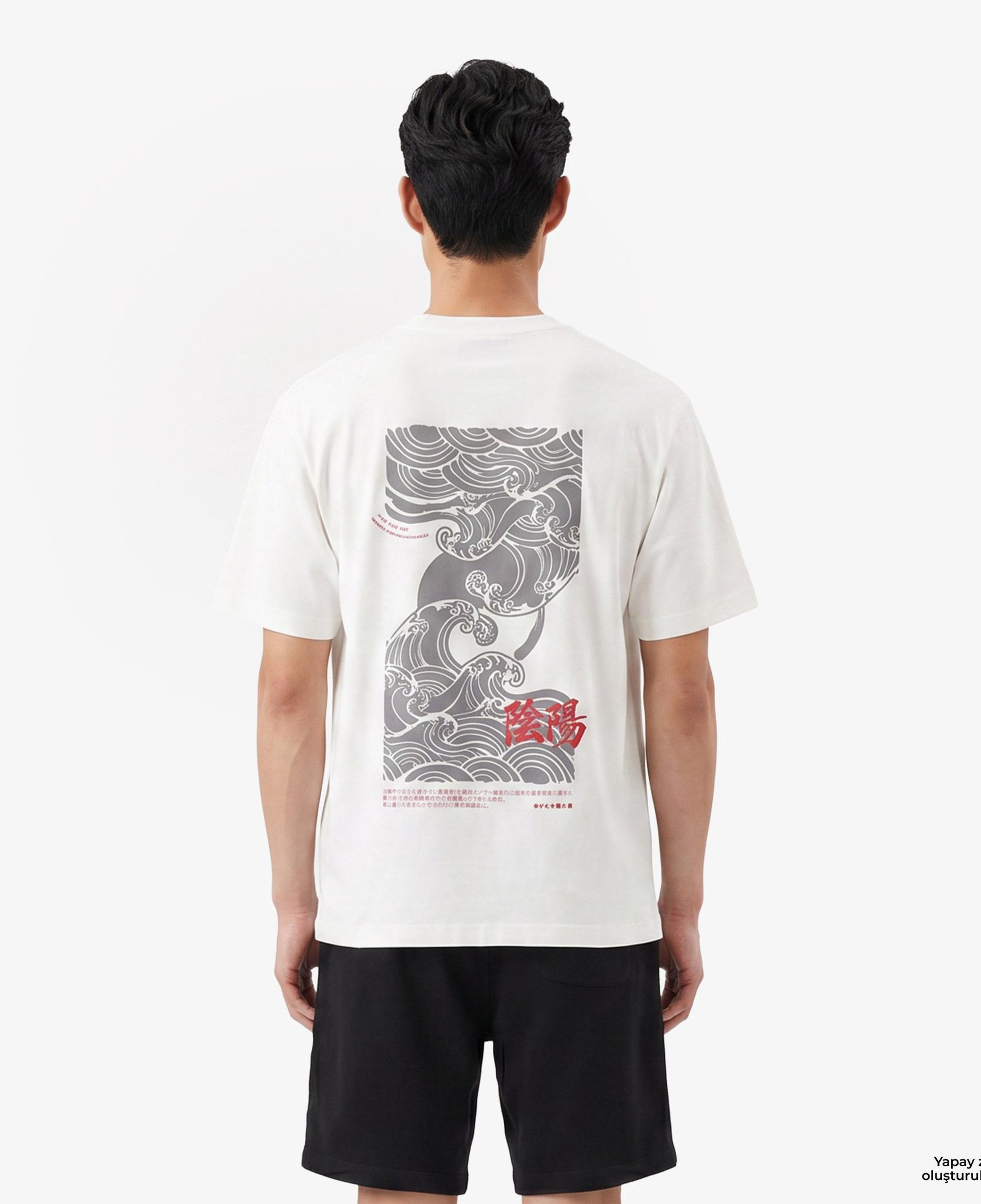 UNITED4 Regular Fit Erkek Krem T-Shirt