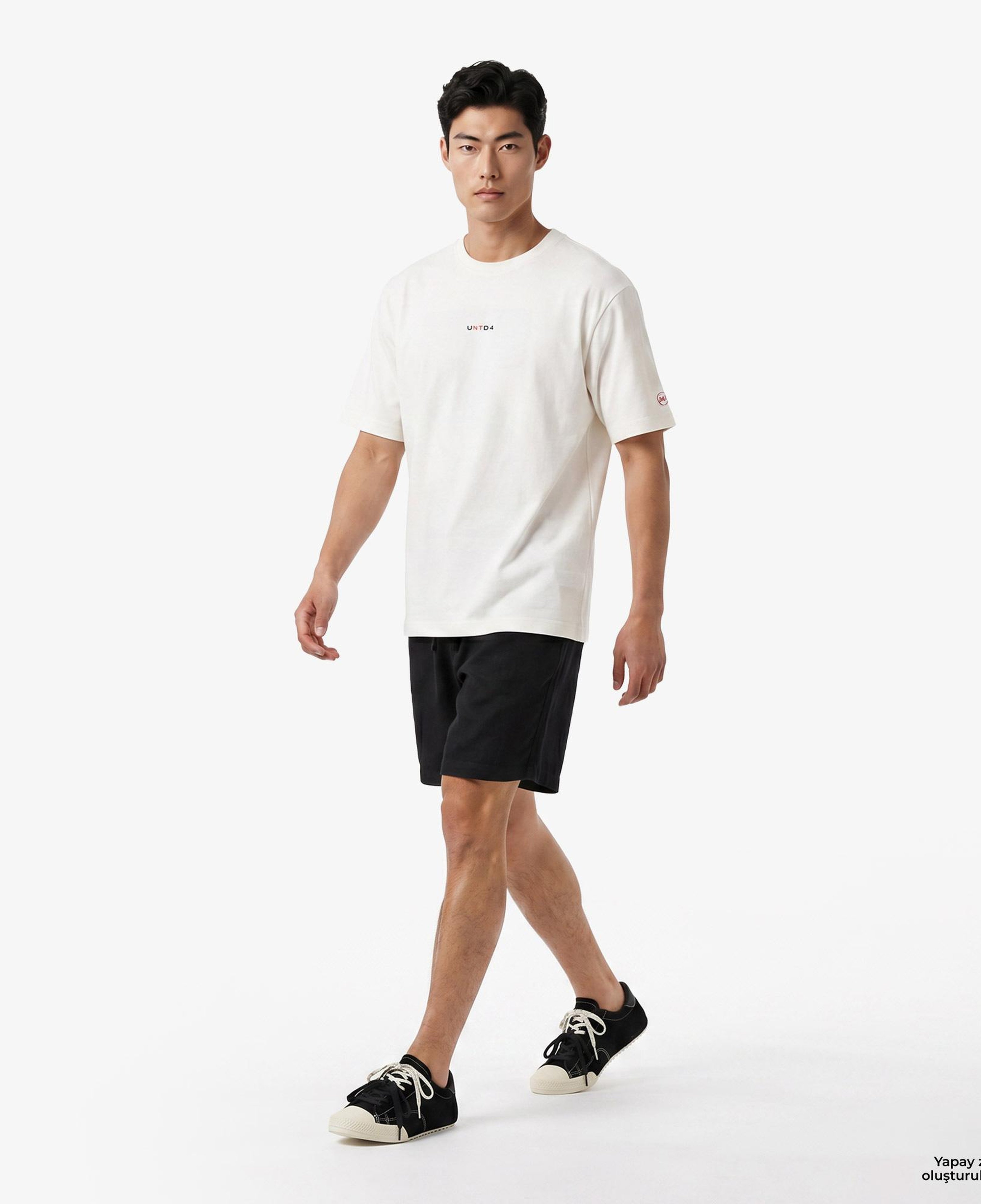 UNITED4 Regular Fit Erkek Krem T-Shirt