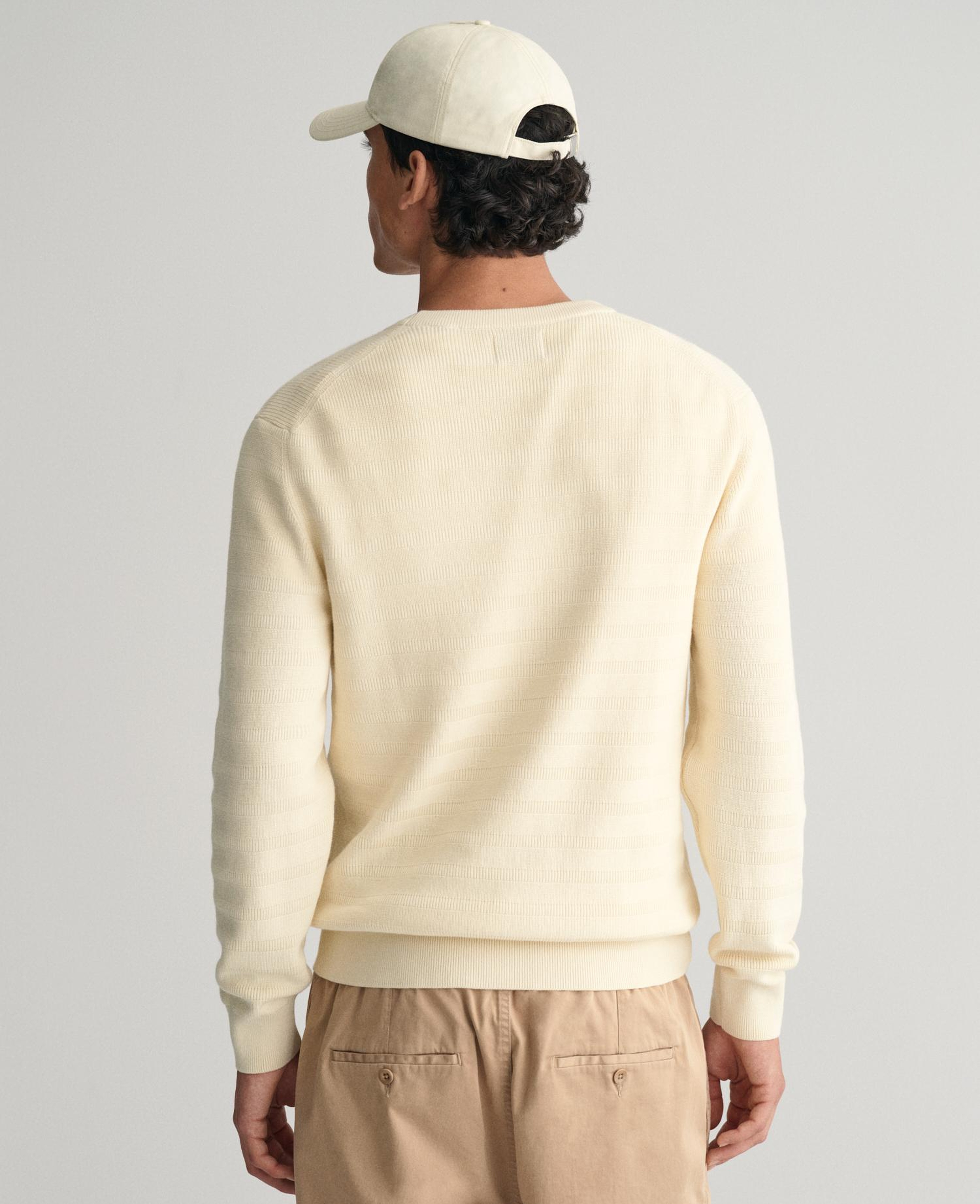 GANT Erkek Krem Regular Fit Bisiklet Yaka Kazak