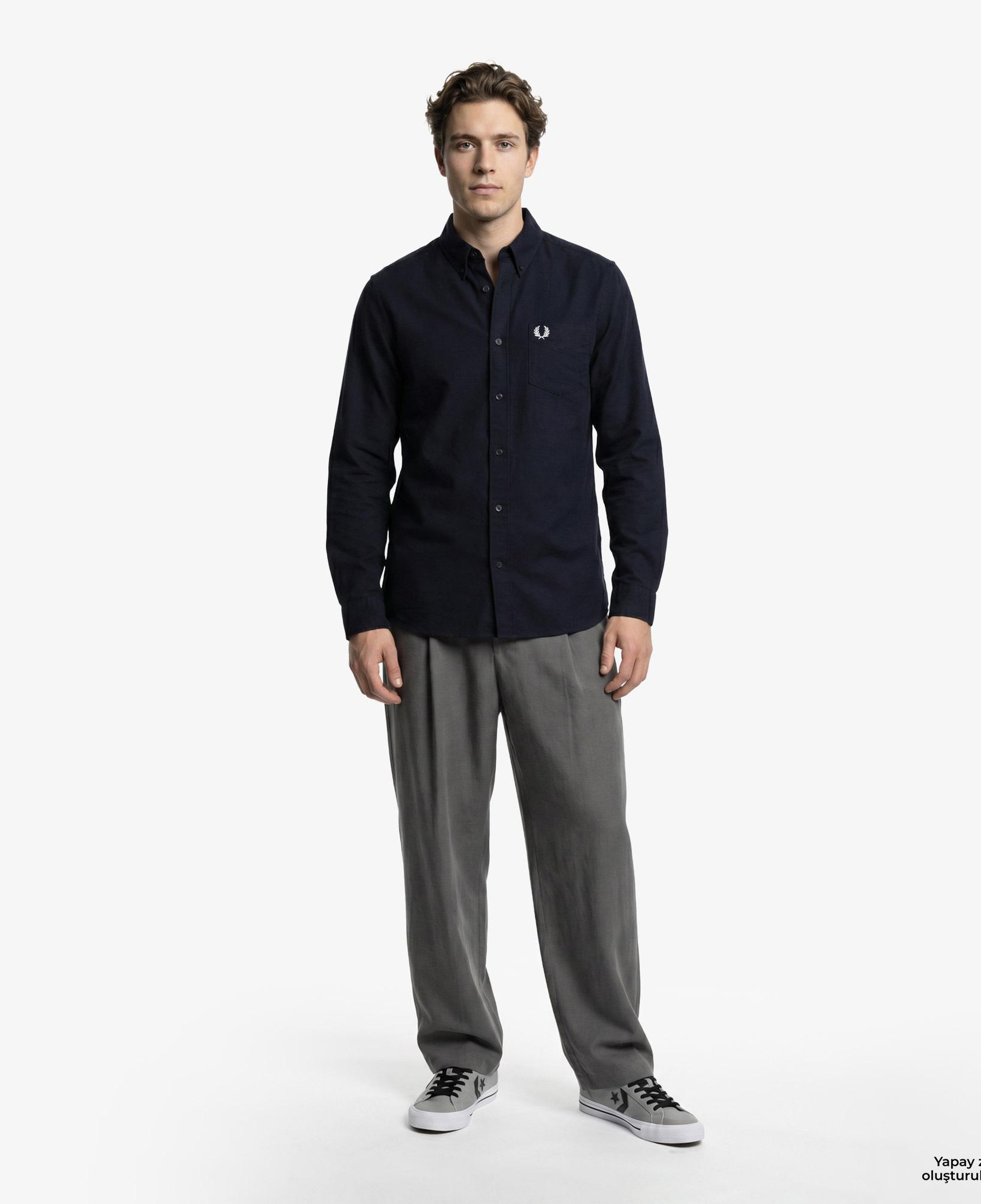 Fred Perry Oxford Erkek Lacivert Gömlek