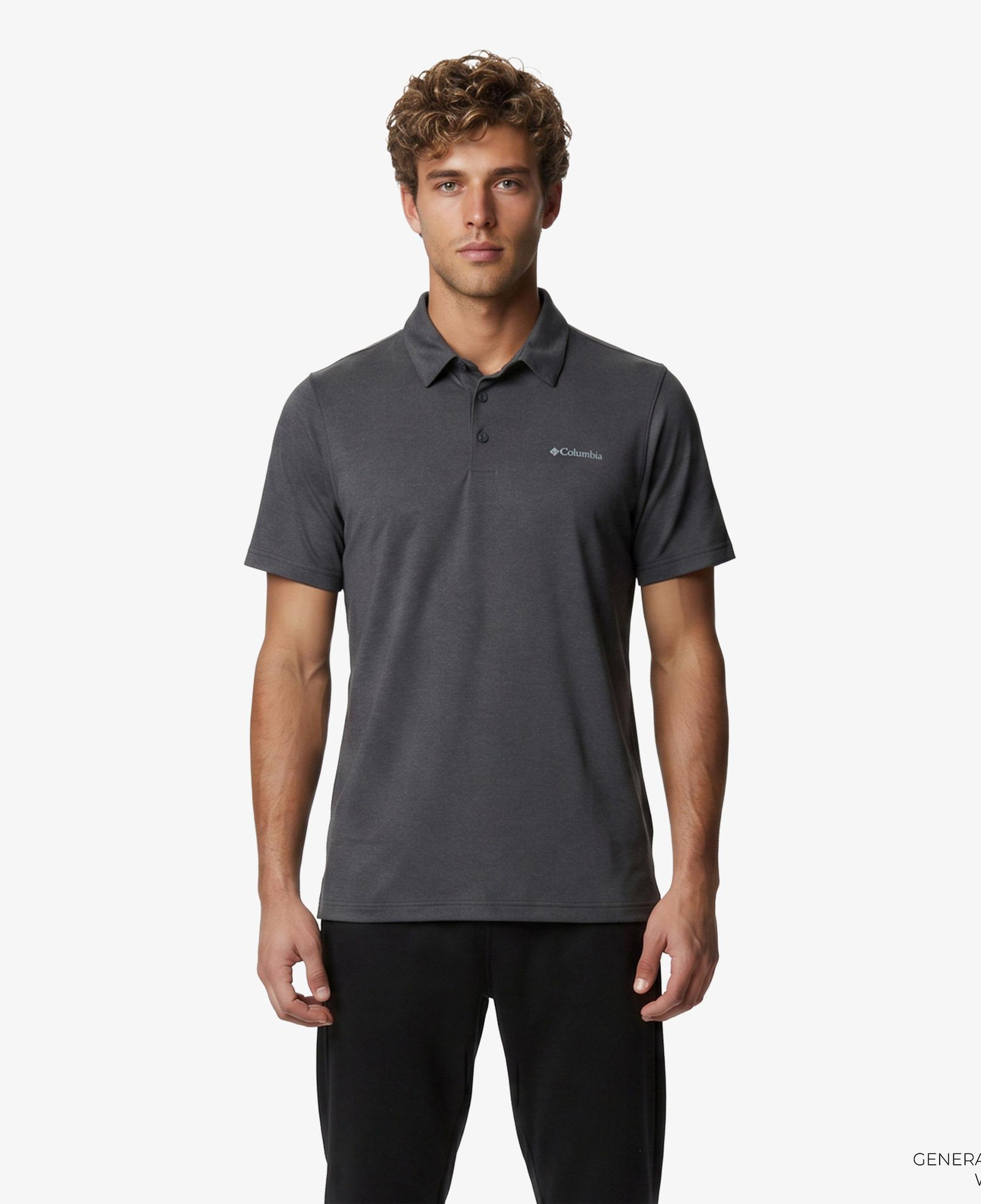 Columbia Tech Trail Polo Erkek Siyah Polo T-Shirt