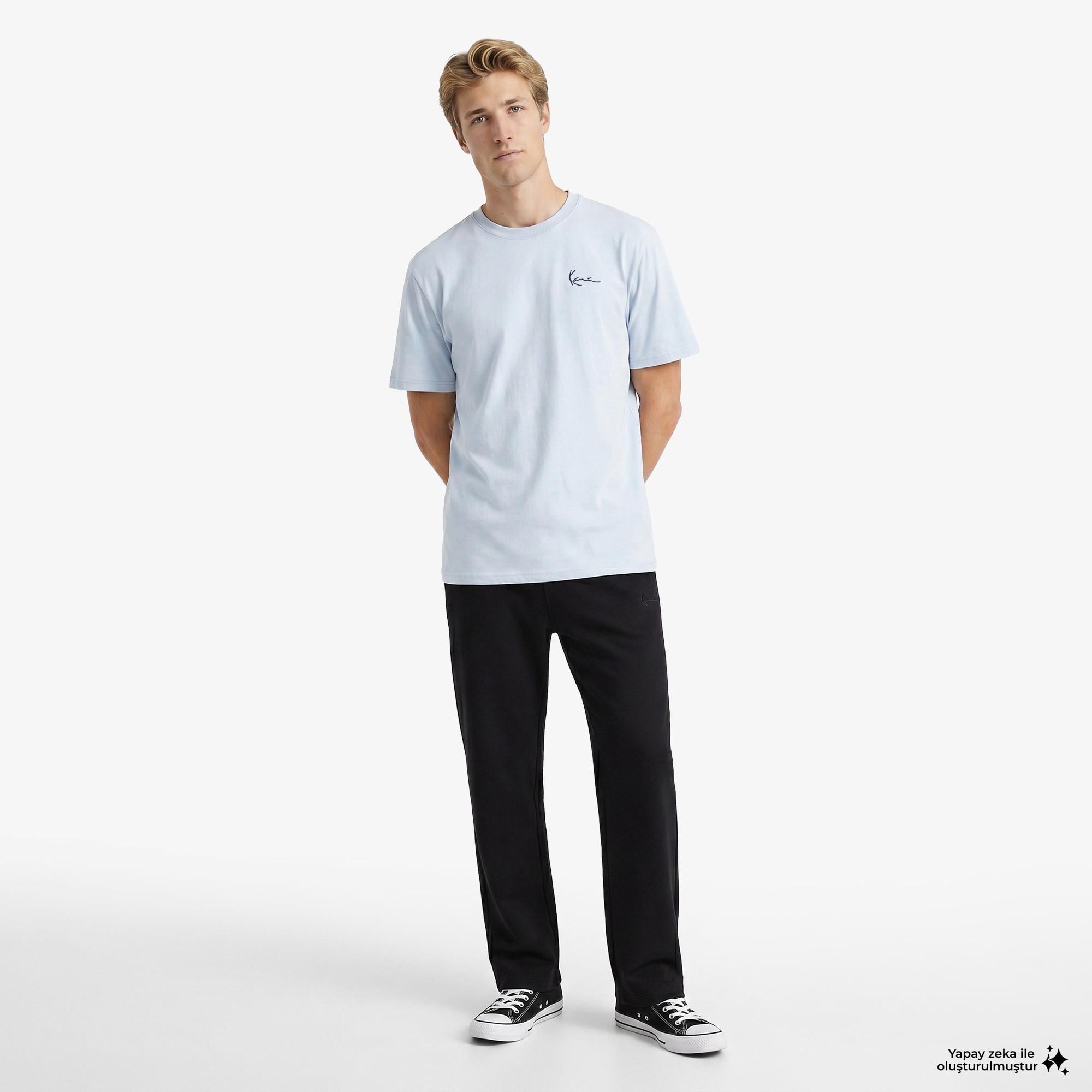 Karl Kani Signature Oversized Erkek Mavi T-Shirt
