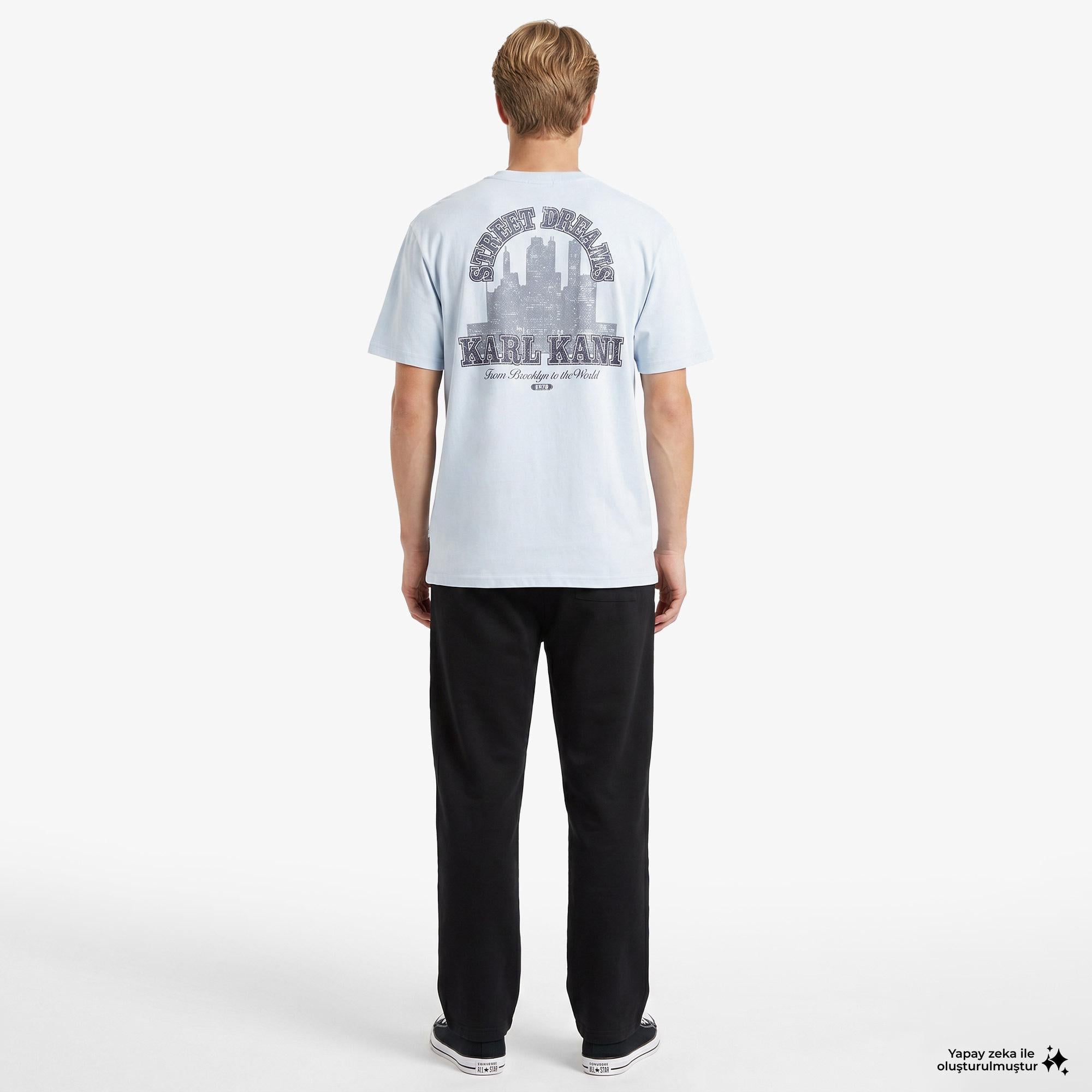 Karl Kani Signature Oversized Erkek Mavi T-Shirt