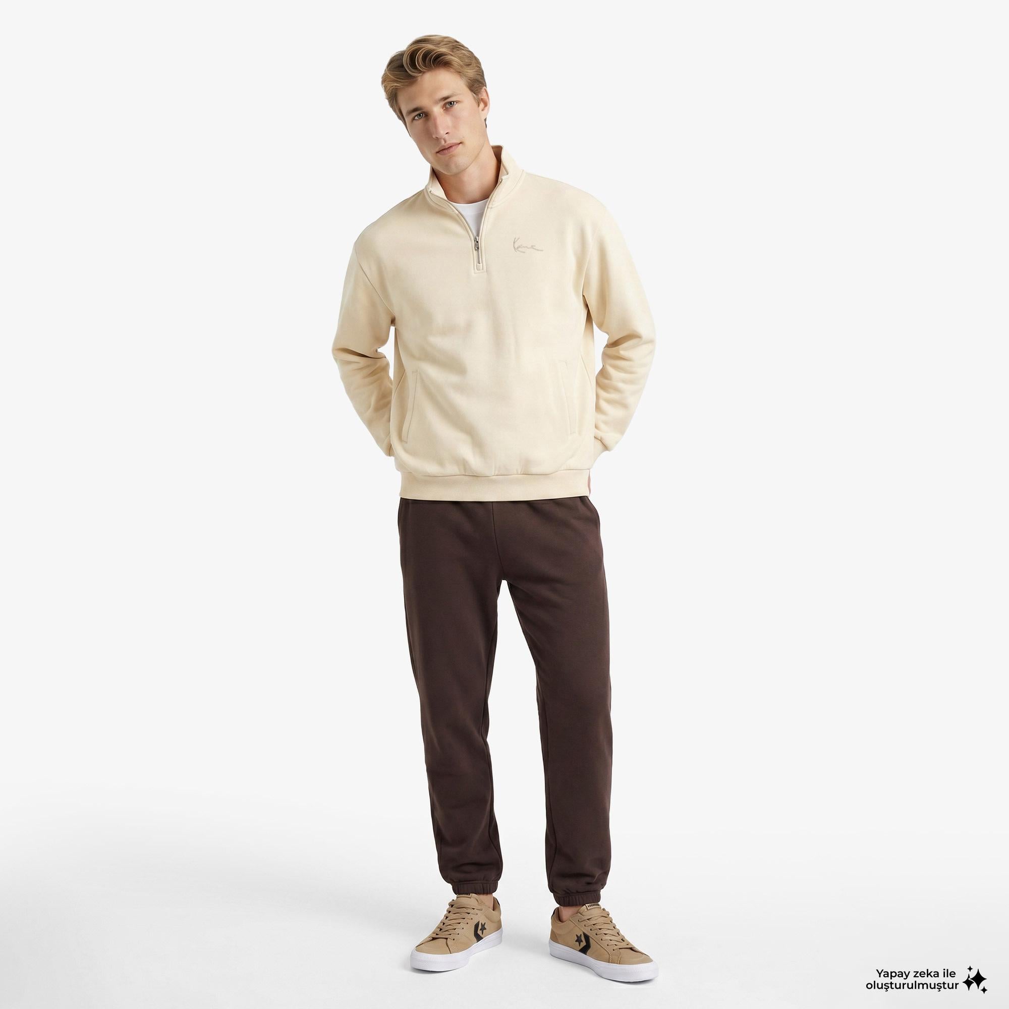 Karl Kani Signature Oversized Troyer Erkek Bej Ceket