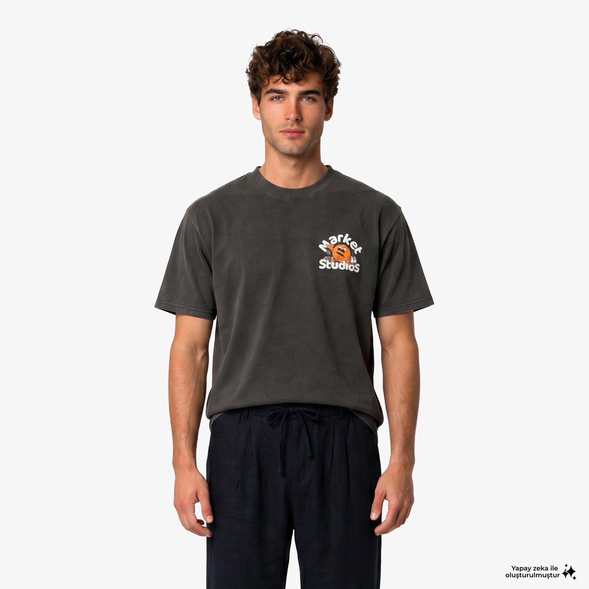 Market Chill In The Net Erkek Siyah T-Shirt
