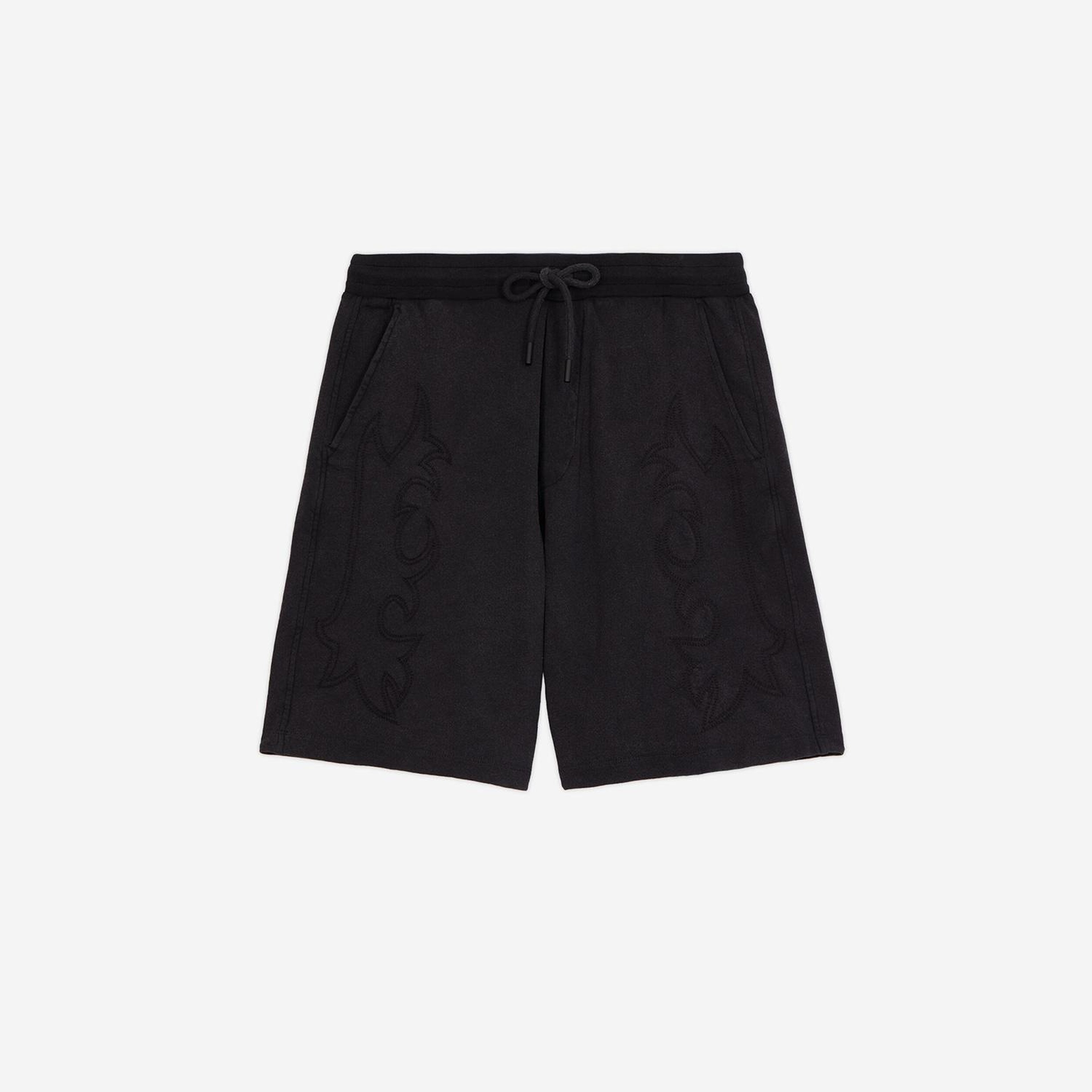 The Kooples Erkek İşlemeli Siyah Şort