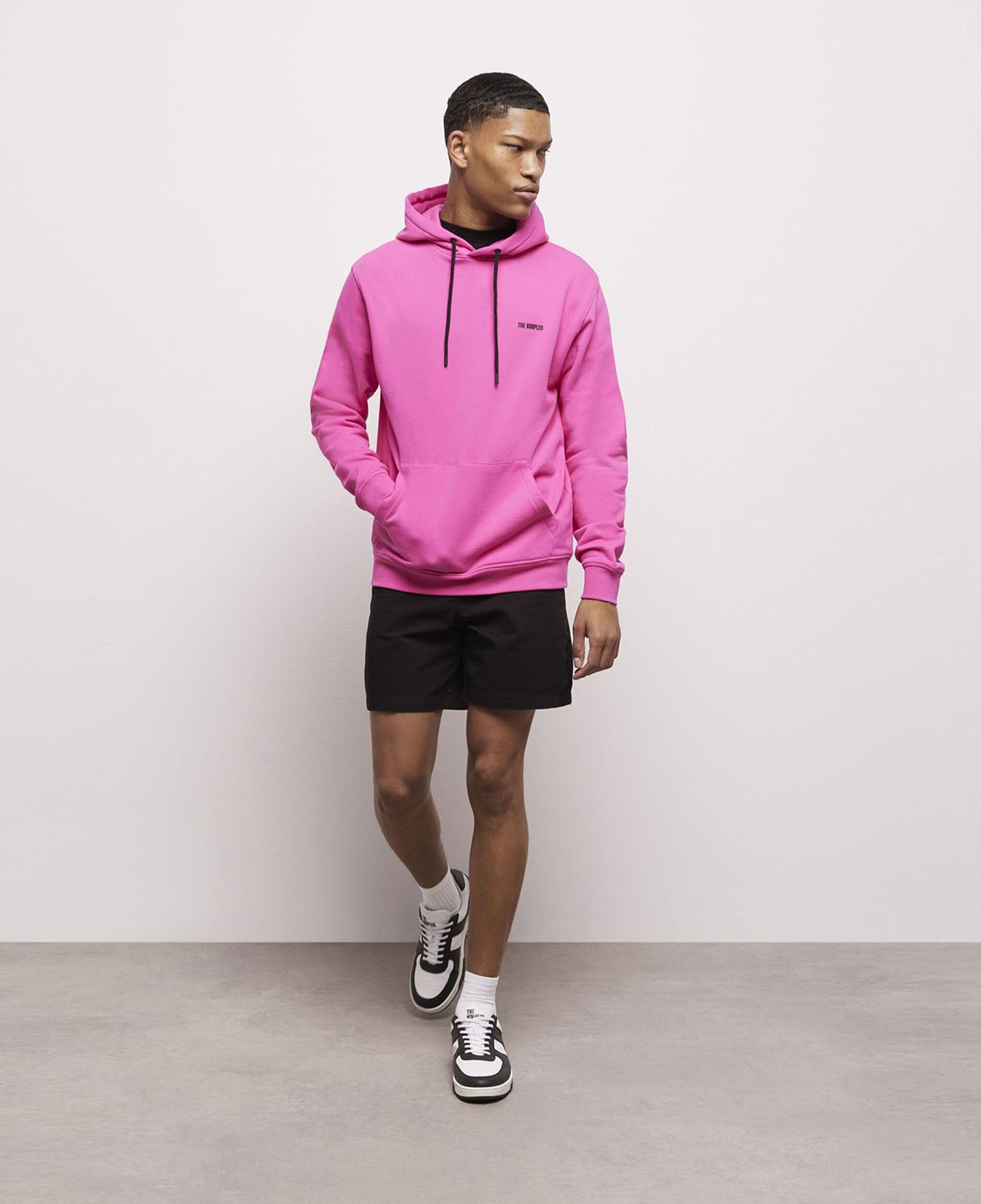 The Kooples Erkek Logo Baskılı Pembe Sweatshirt