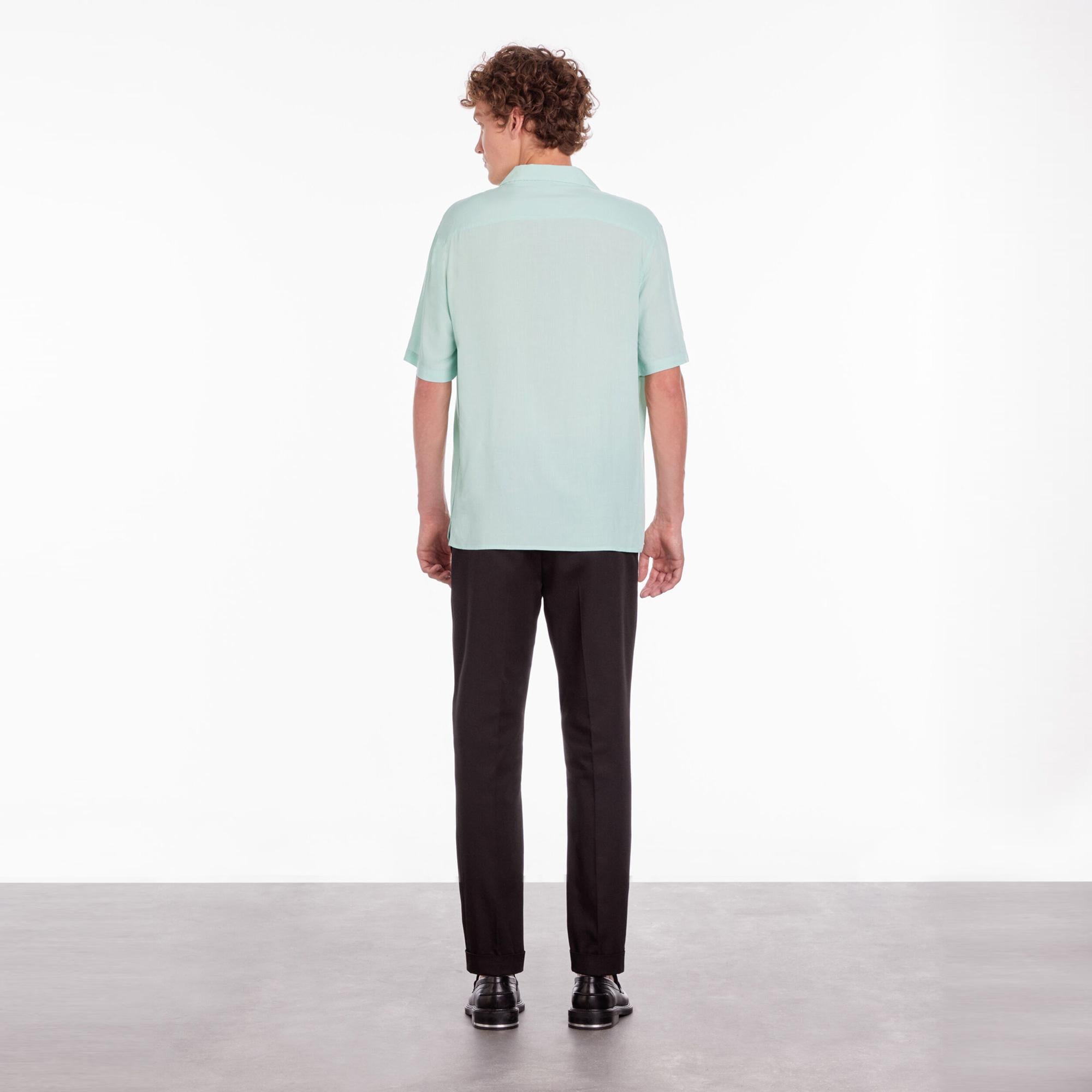 ERKEK COMFORT FIT KISA KOLLU MAVİ GÖMLEK