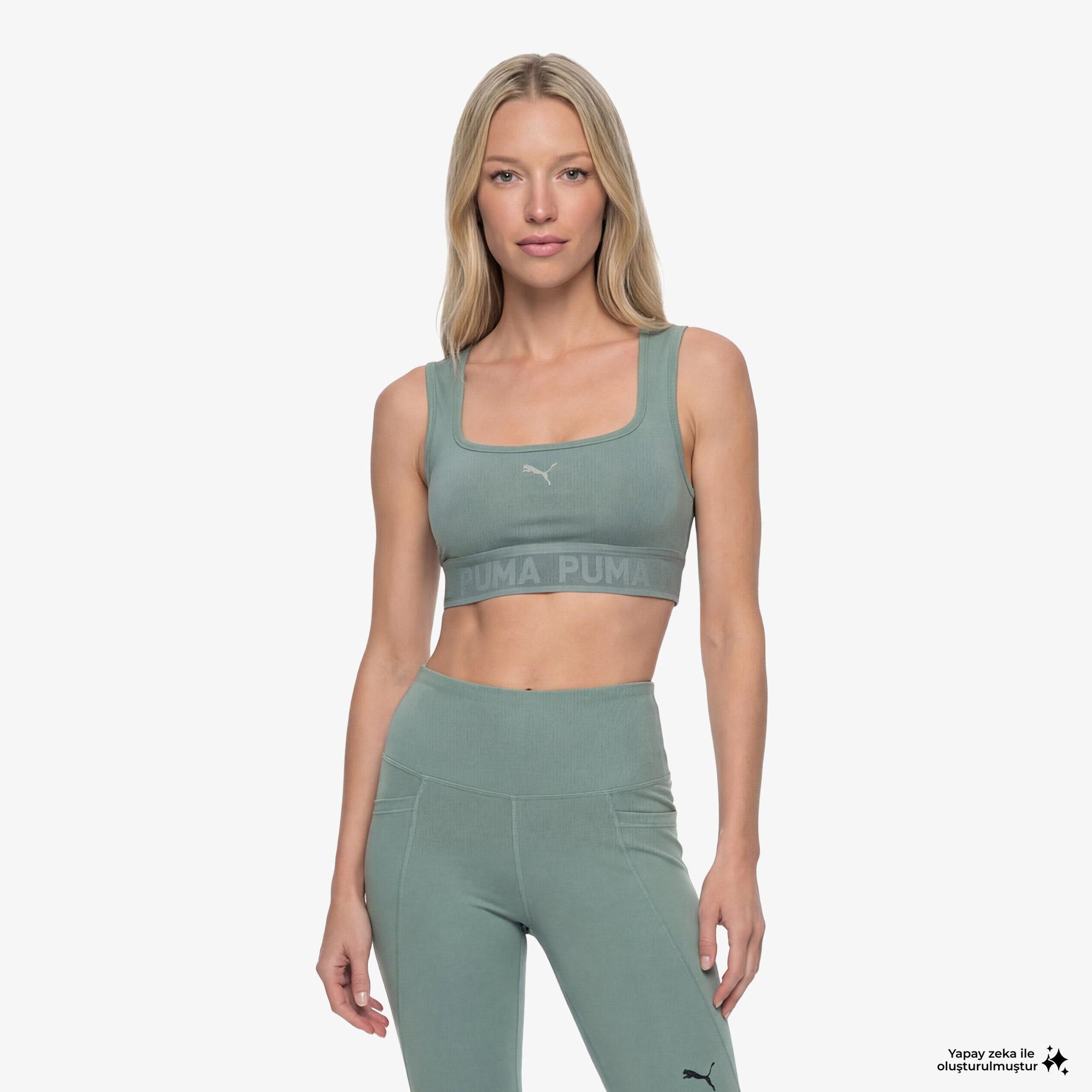 Puma Move Lace Kadın Yeşil Antrenman Bra