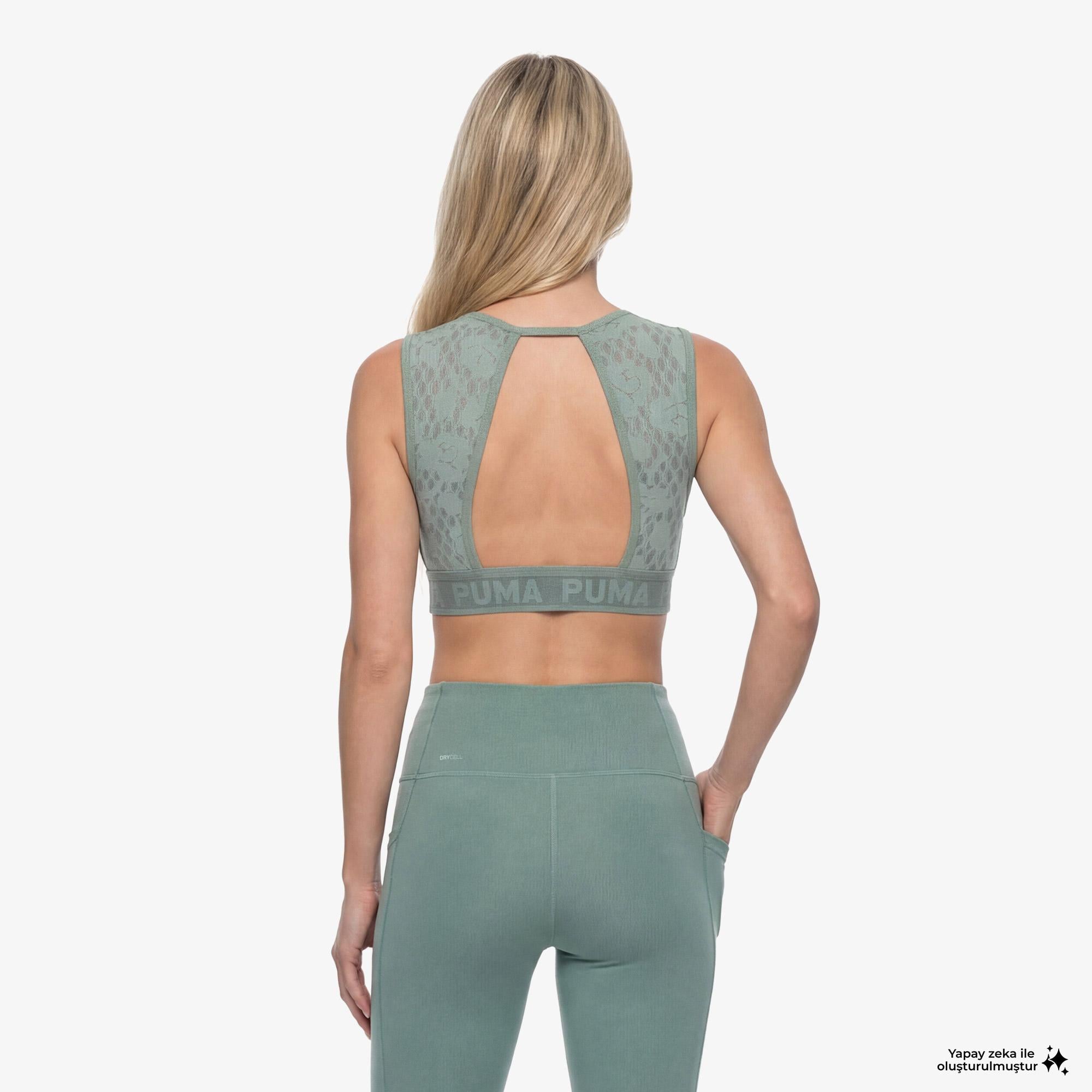 Puma Move Lace Kadın Yeşil Antrenman Bra