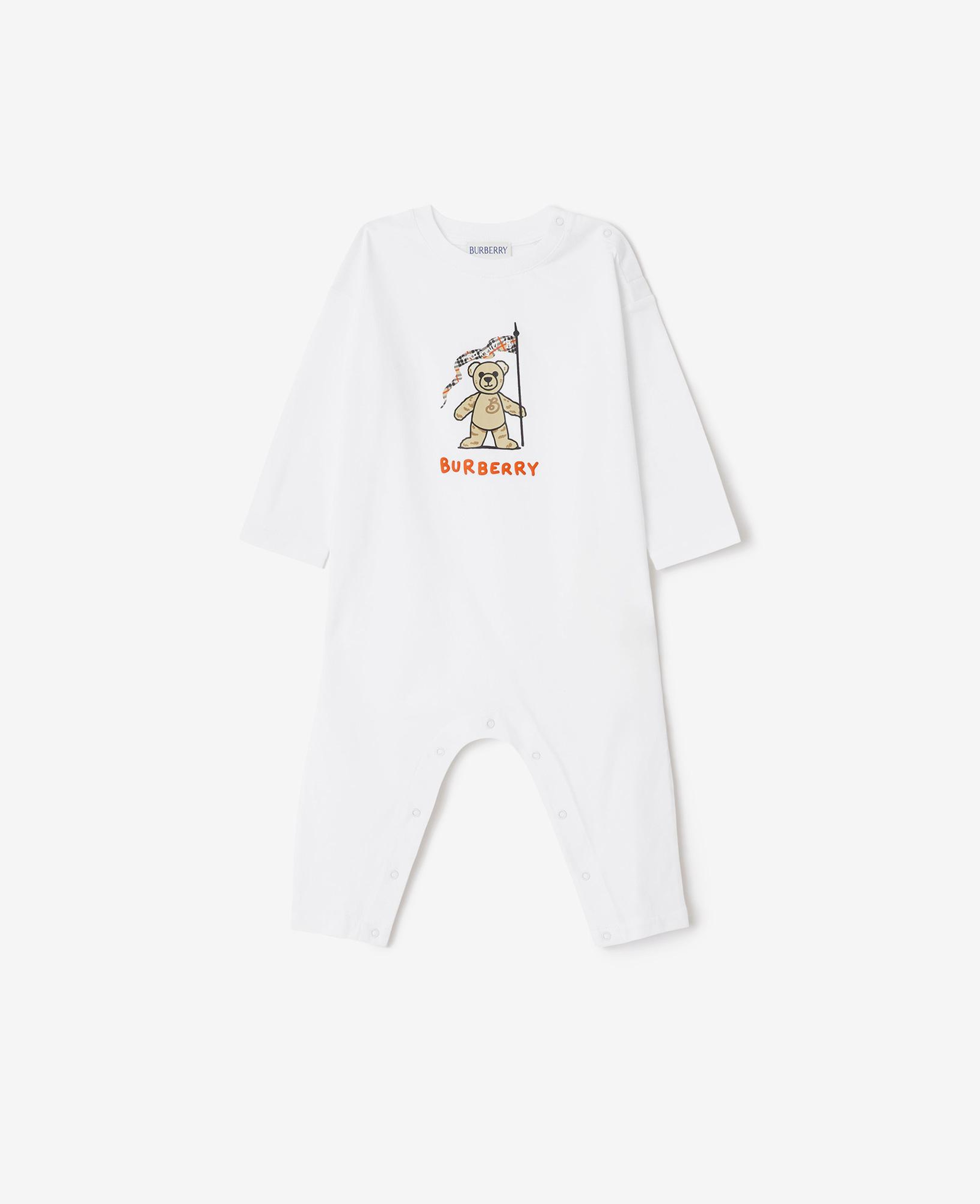 Burberry Casey Thomas Bear Cotton Two-Piece Çocuk Beyaz Hediye Seti