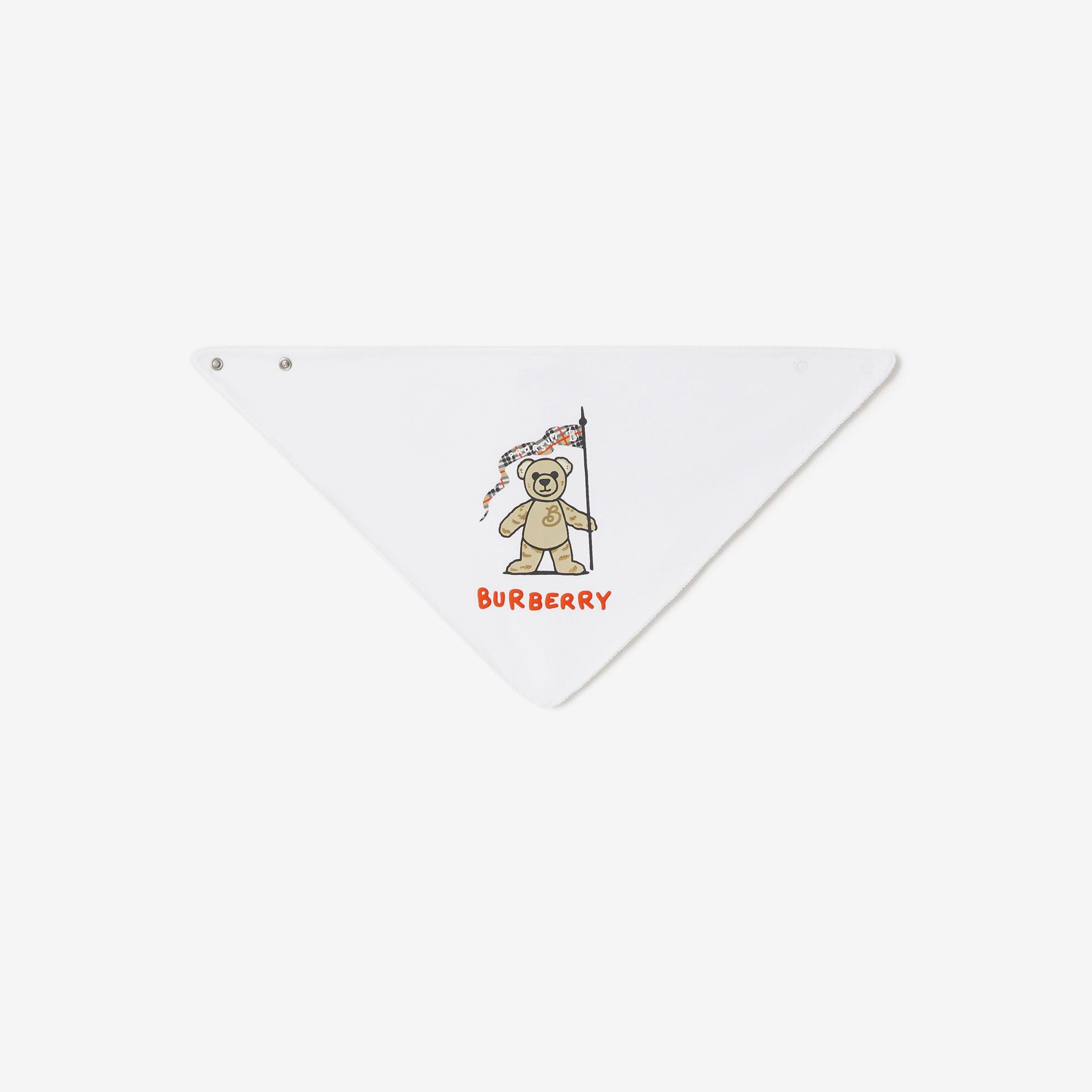 Burberry Casey Thomas Bear Cotton Two-Piece Çocuk Beyaz Hediye Seti