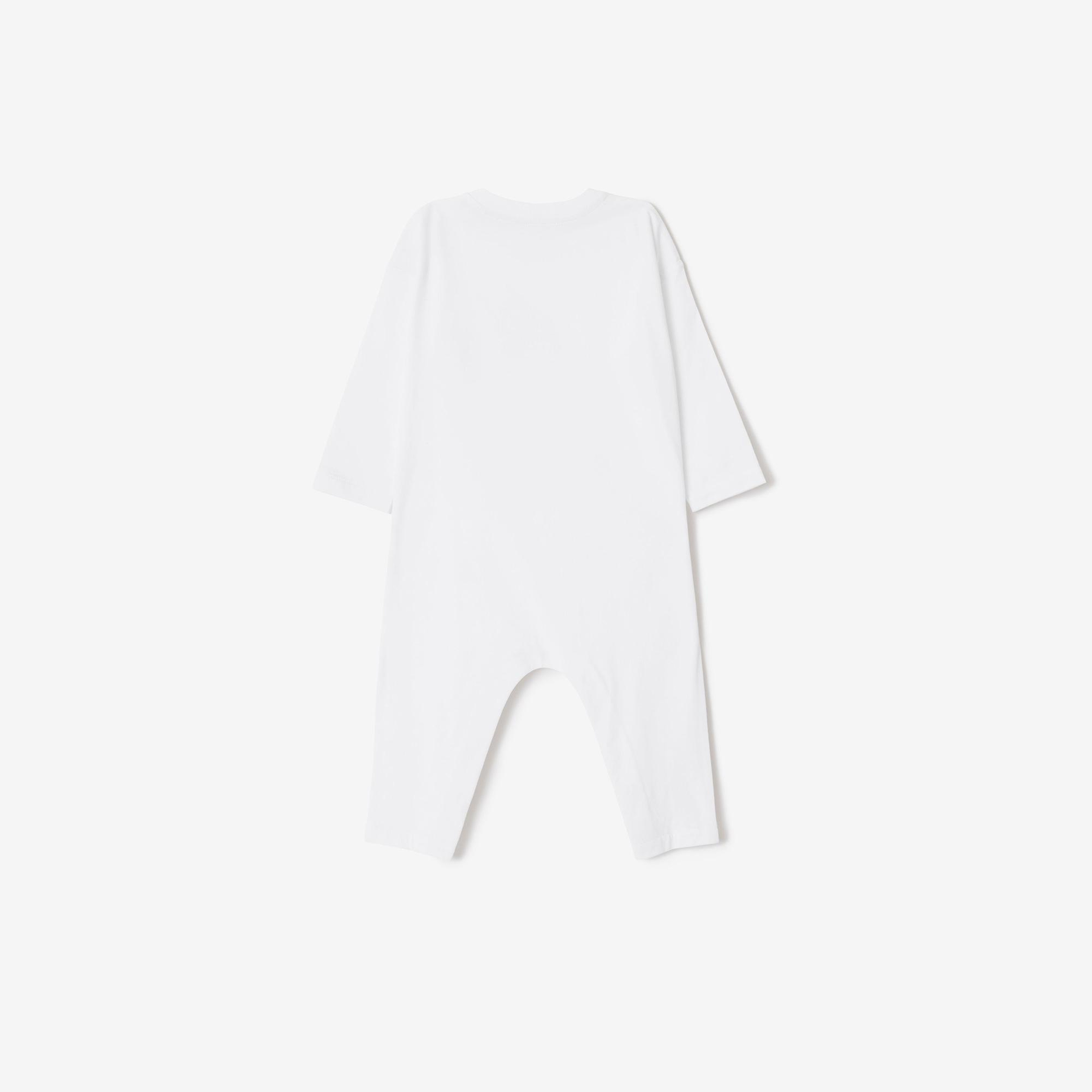 Burberry Casey Thomas Bear Cotton Two-Piece Çocuk Beyaz Hediye Seti