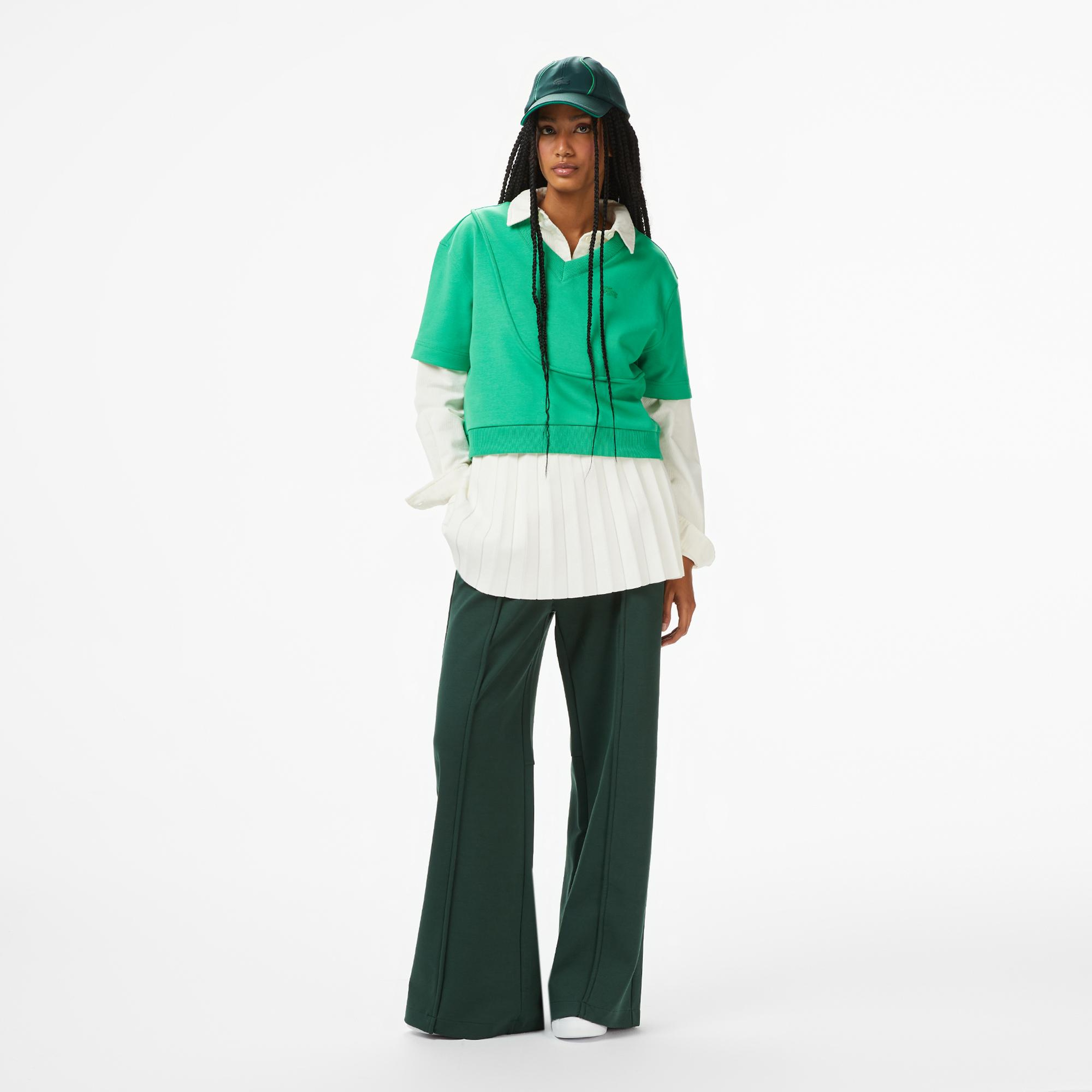 Lacoste x House of SuperStep Loose Fit Kadın Yeşil T-Shirt