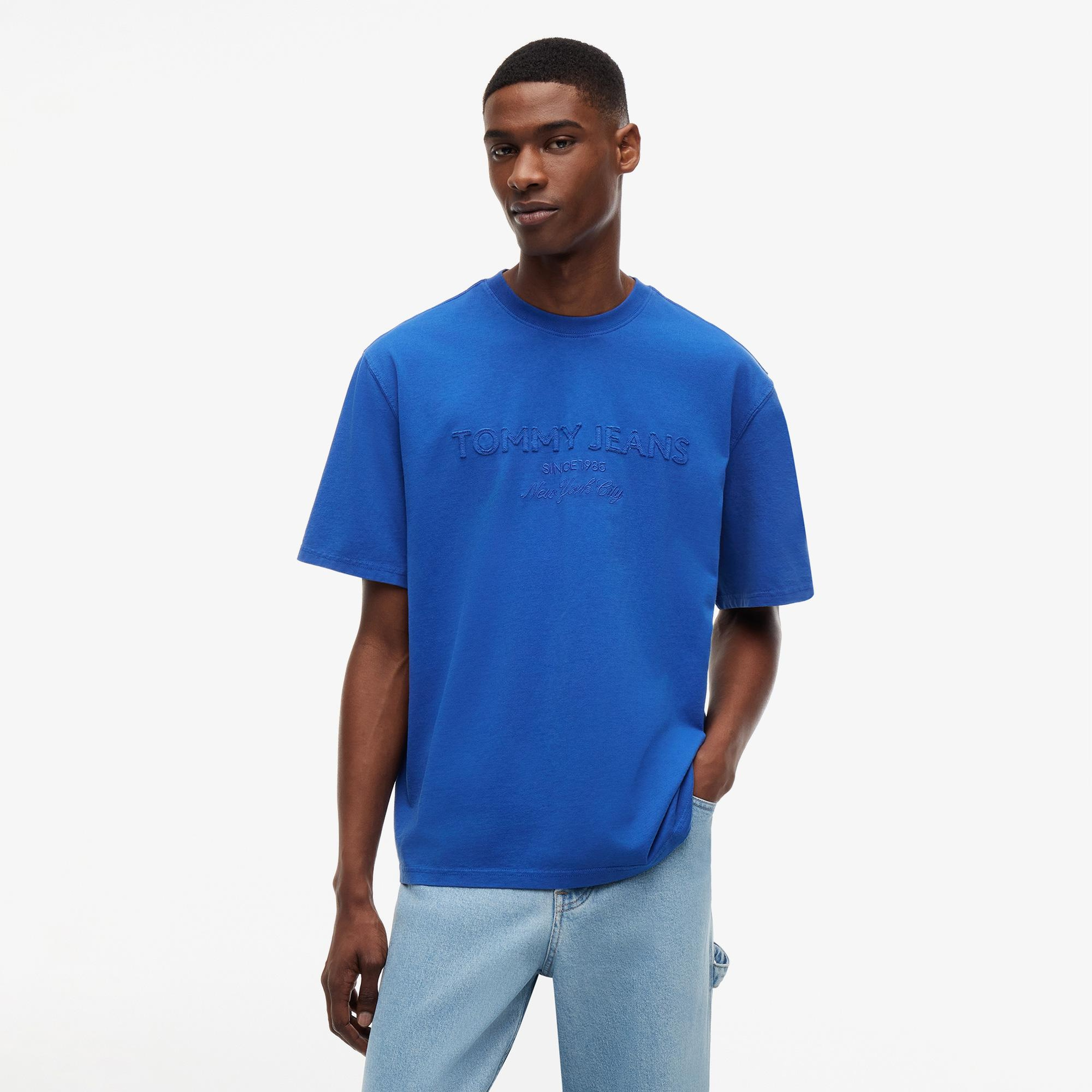 Tommy Hilfiger 90s New Classics Ss Tee Erkek Mavi T-Shirt