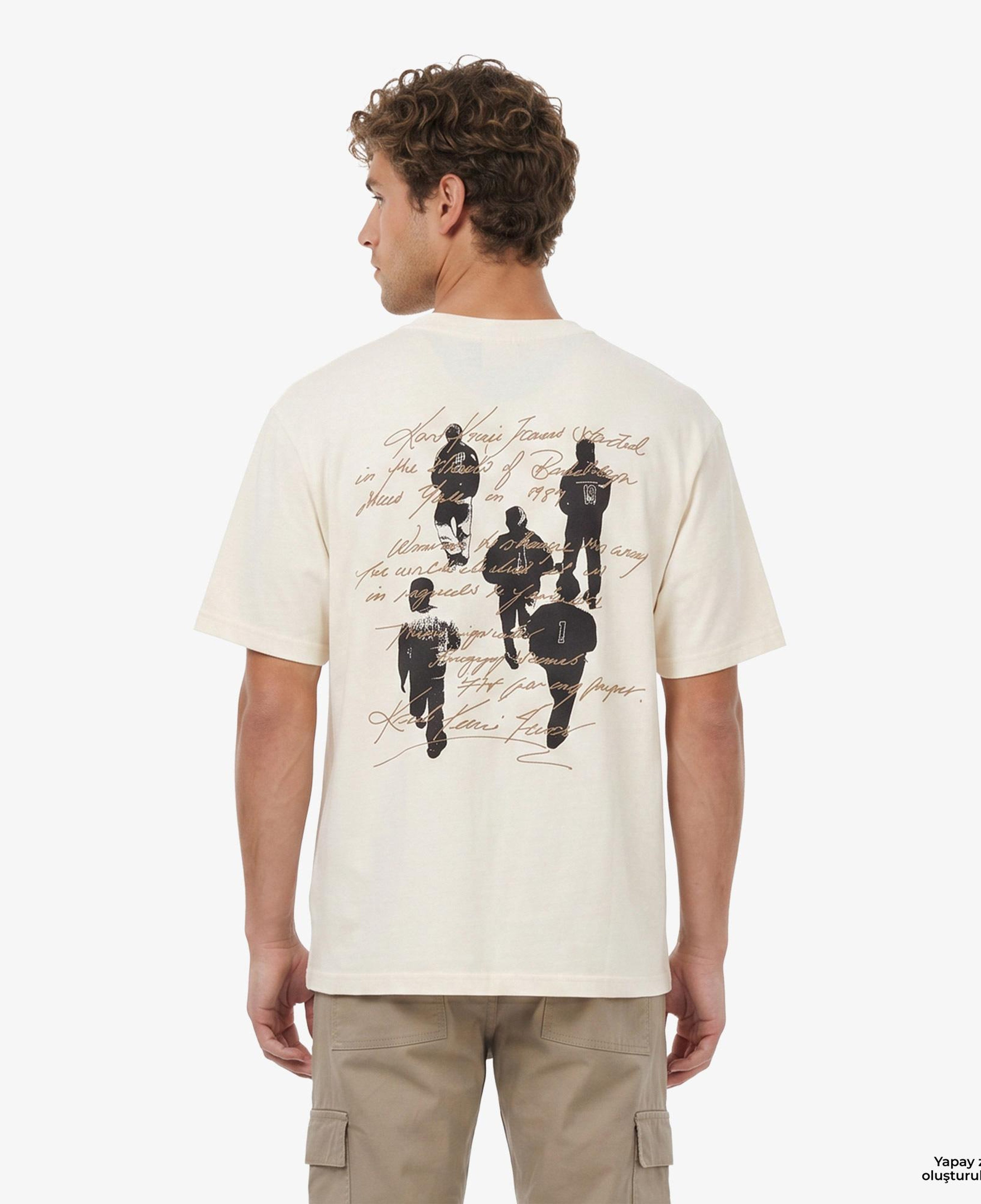 Karl Kani Signature Washed Oversized Erkek Beyaz T-Shirt