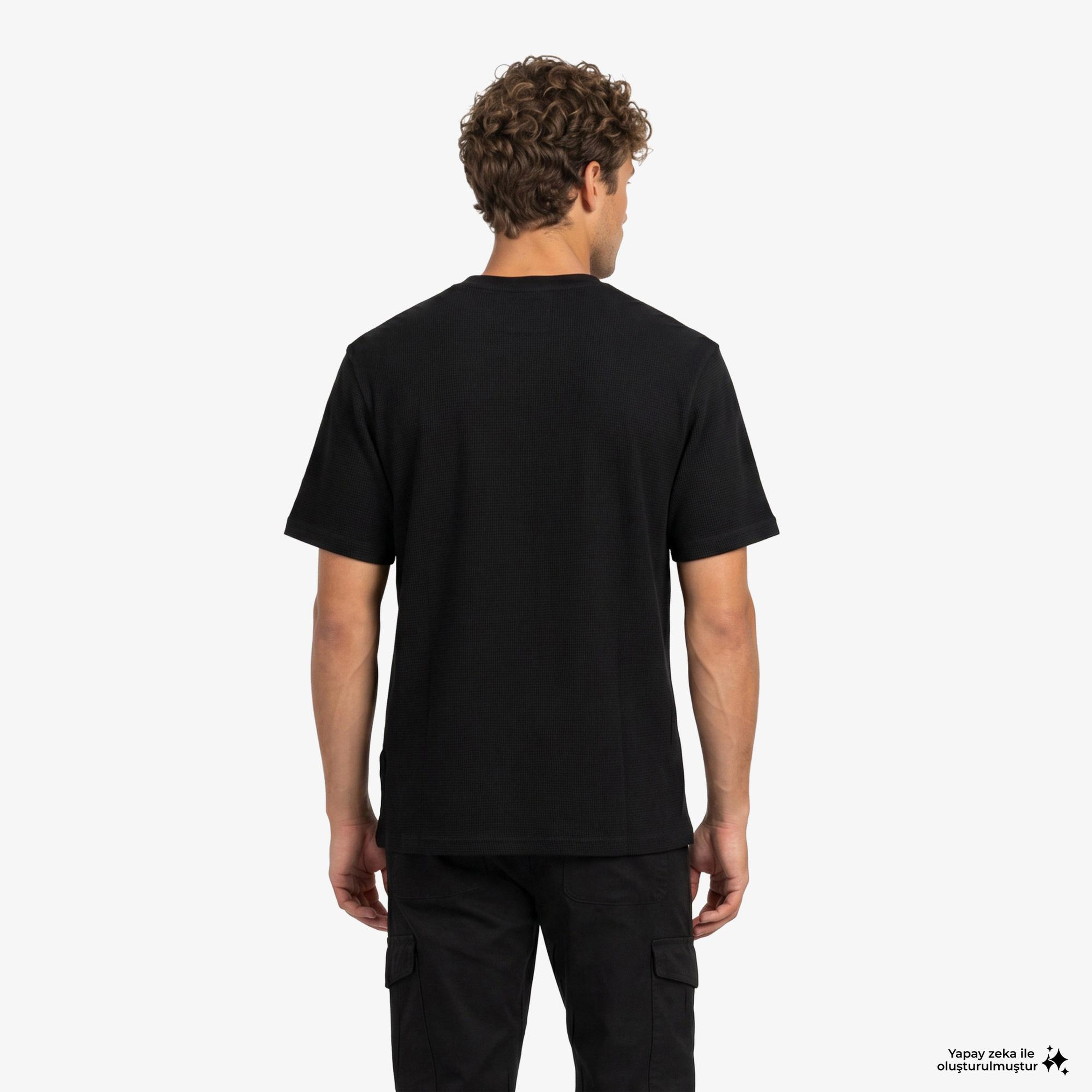 Karl Kani Signature Waffle Erkek Siyah T-Shirt