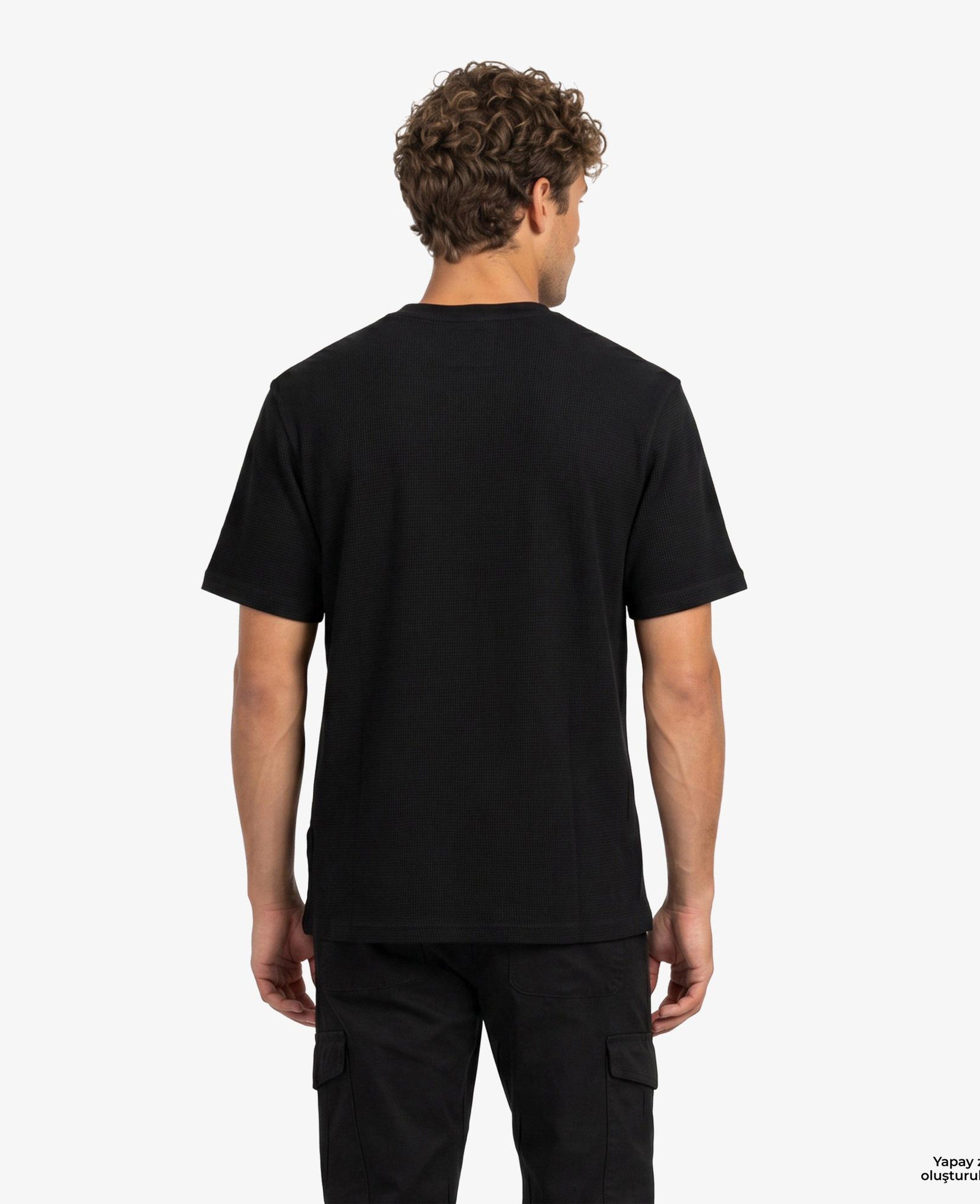 Karl Kani Signature Waffle Erkek Siyah T-Shirt
