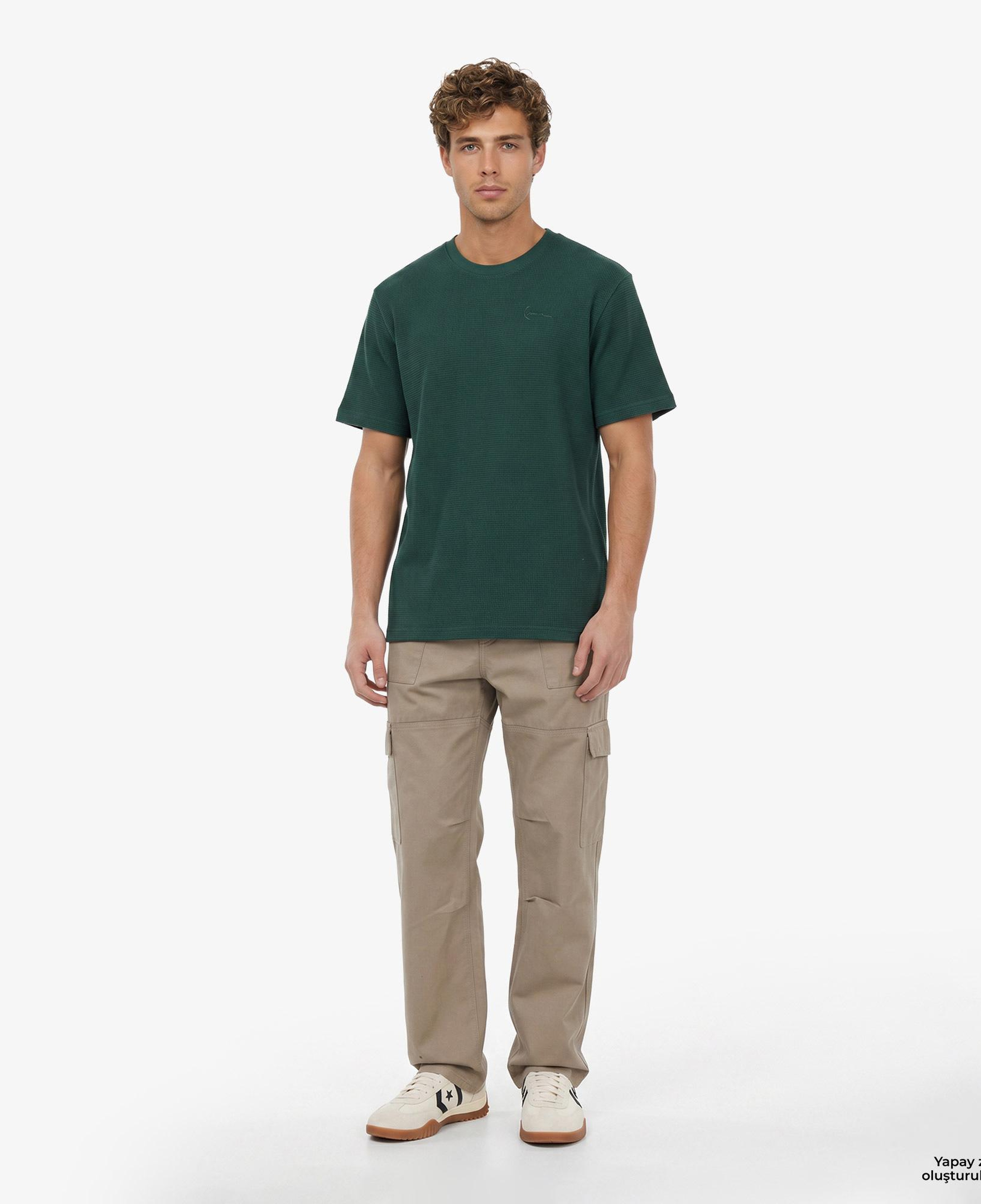 Karl Kani Signature Waffle Erkek Yeşil T-Shirt