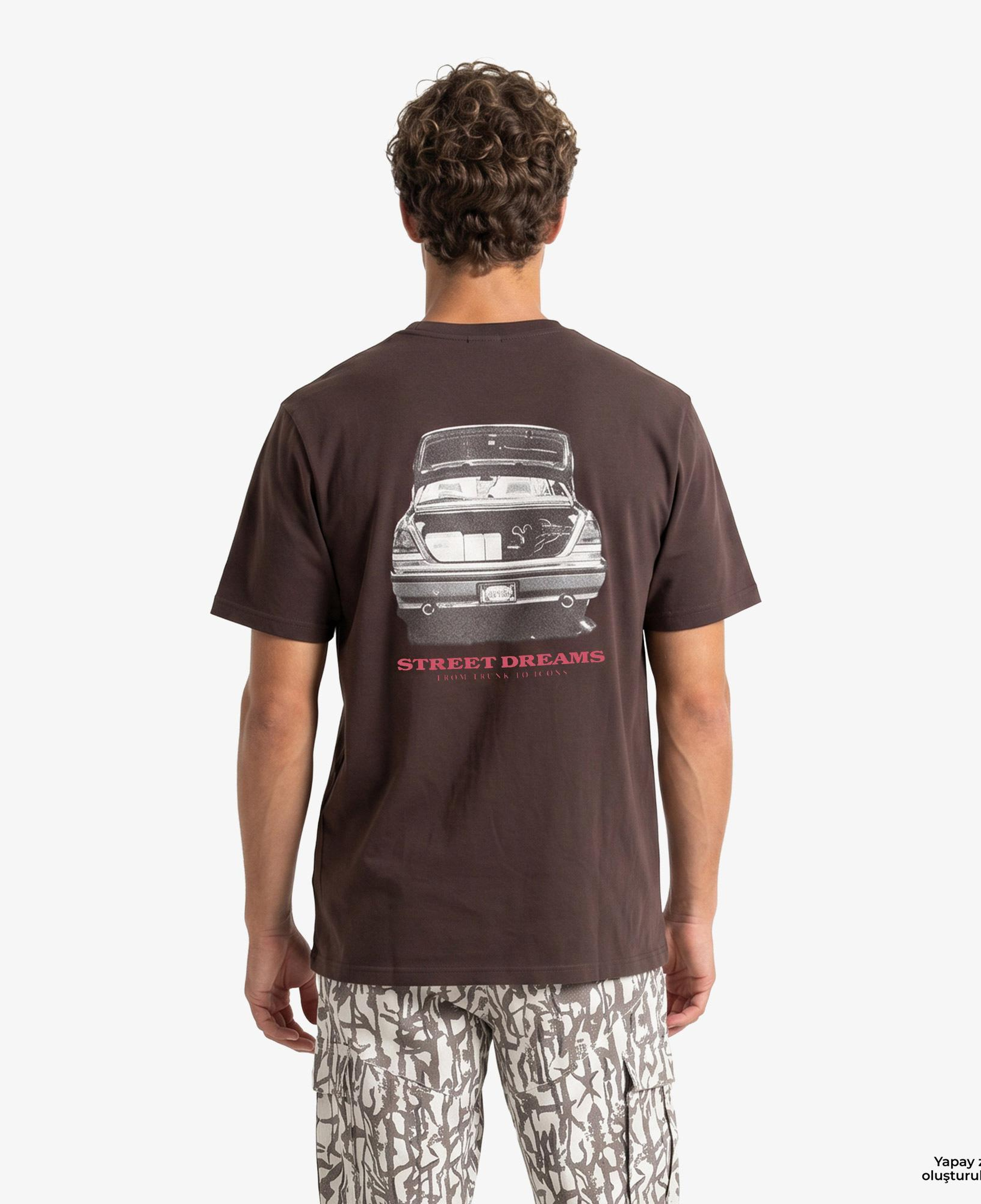 Karl Kani Slogan Boxy Erkek Kahverengi T-Shirt