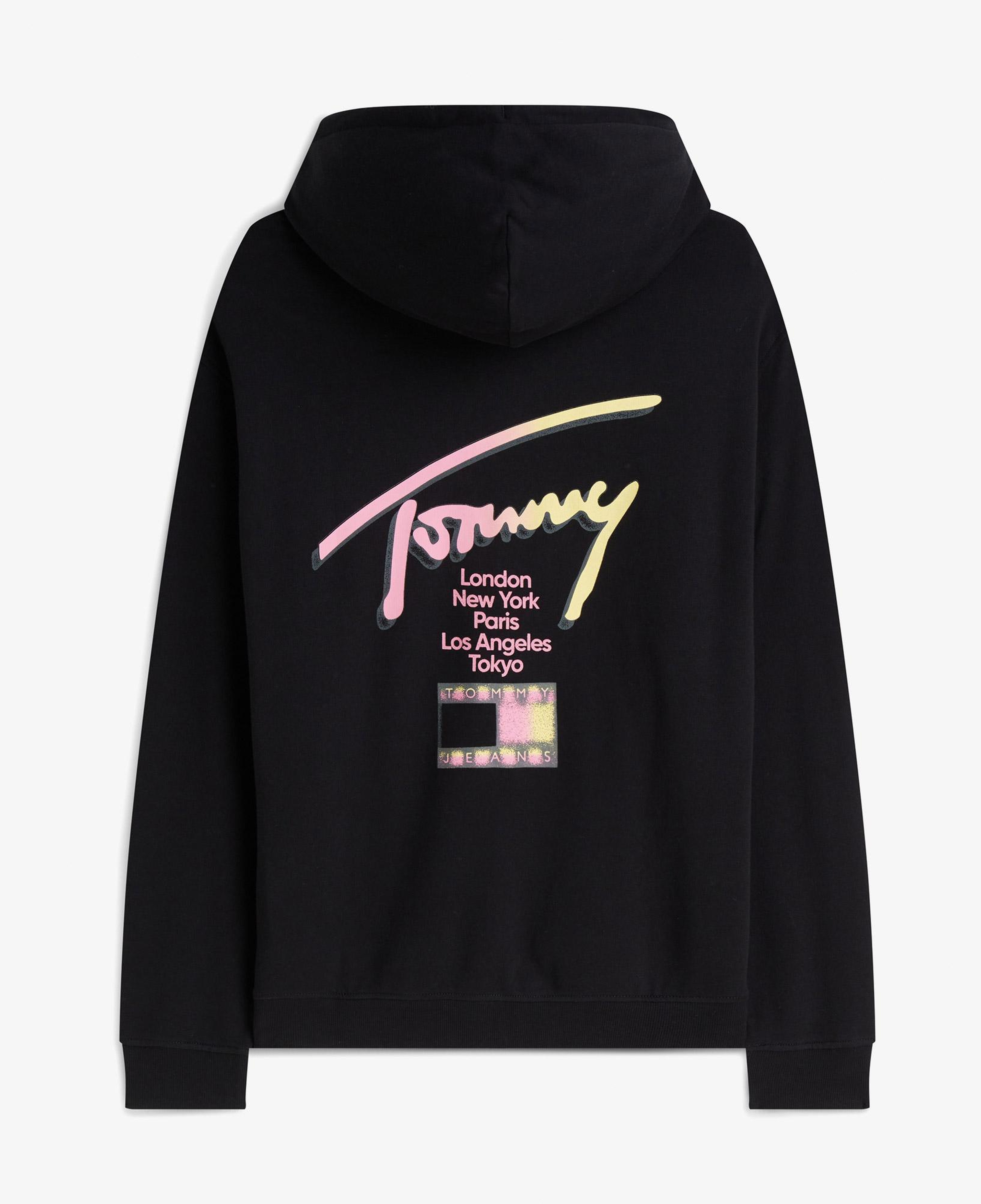 Tommy Hilfiger Relaxed Signature Erkek Siyah Sweatshirt