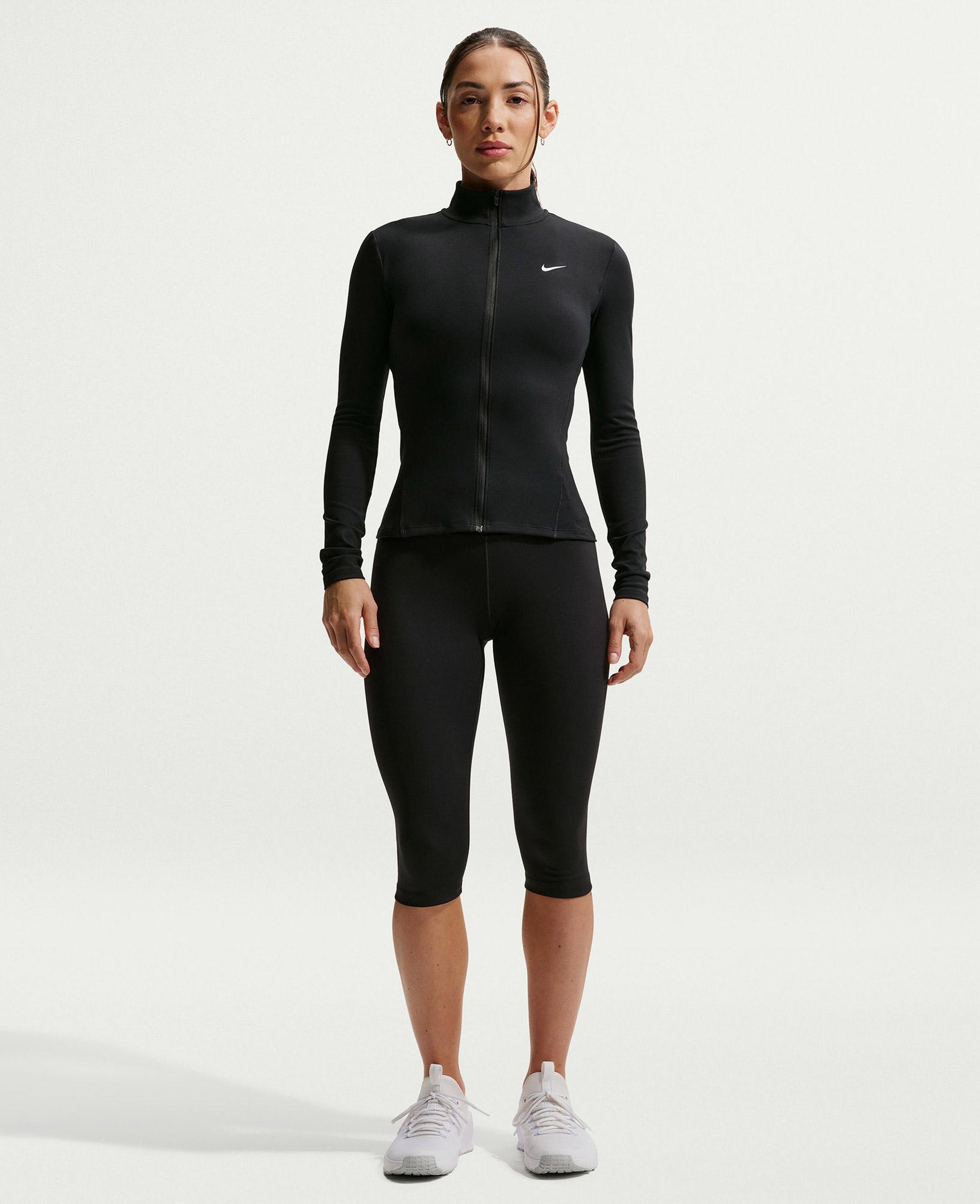 Nike One Dri-Fit Fitted Kadın Siyah Sweatshirt