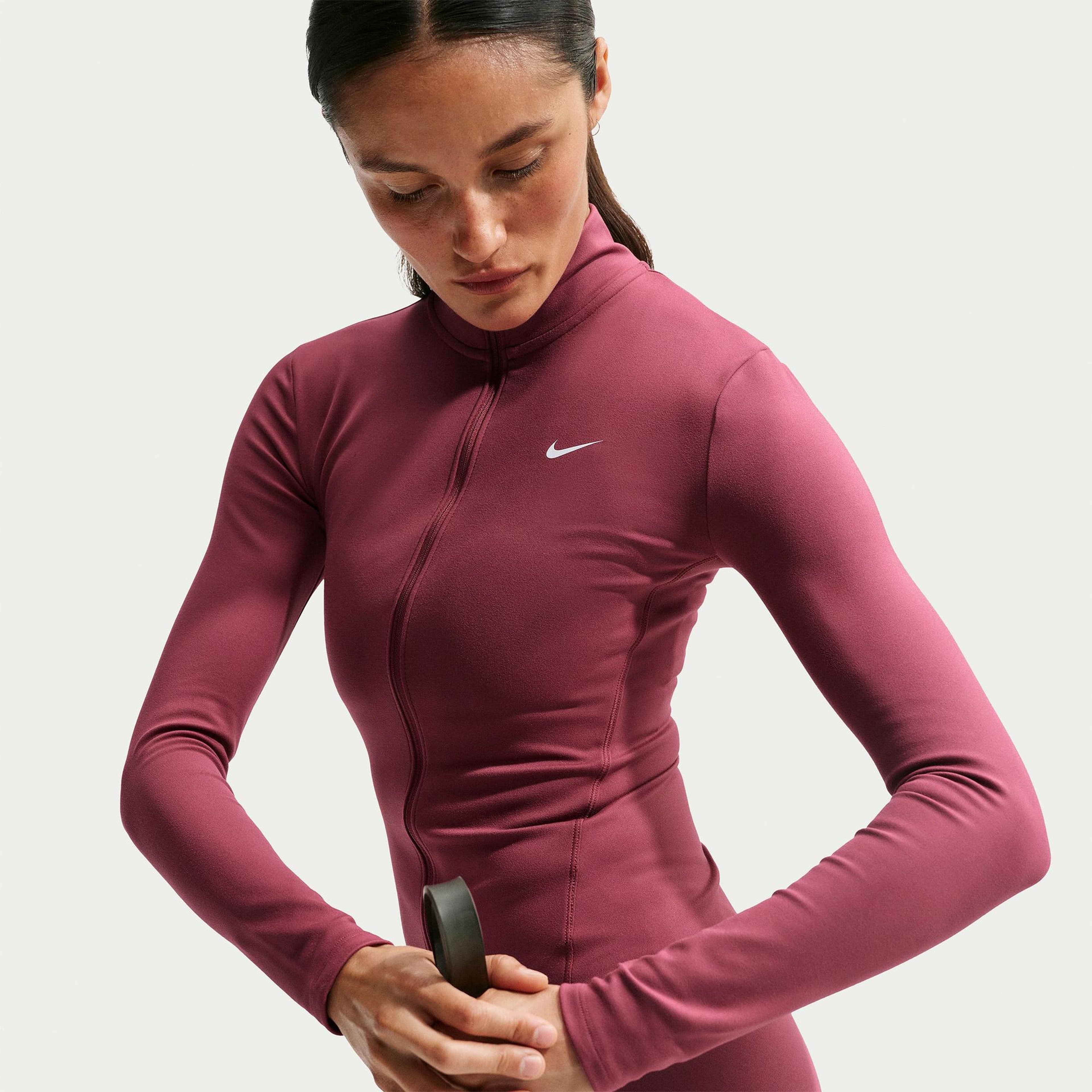 Nike One Dri-Fit Fitted Kadın Pembe Sweatshirt