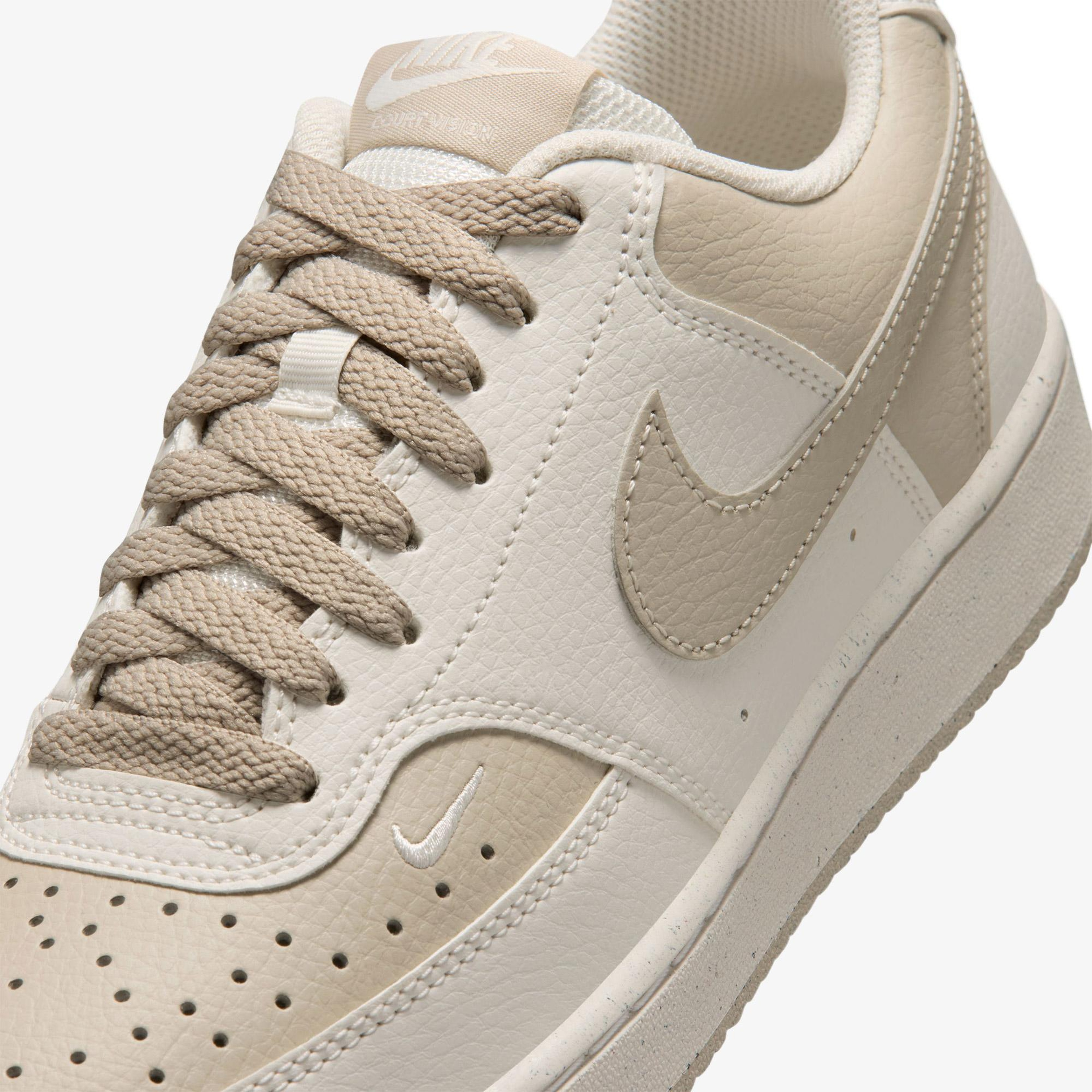 Nike Court Vision Low Next Nature Kadın Bej Spor Ayakkabı