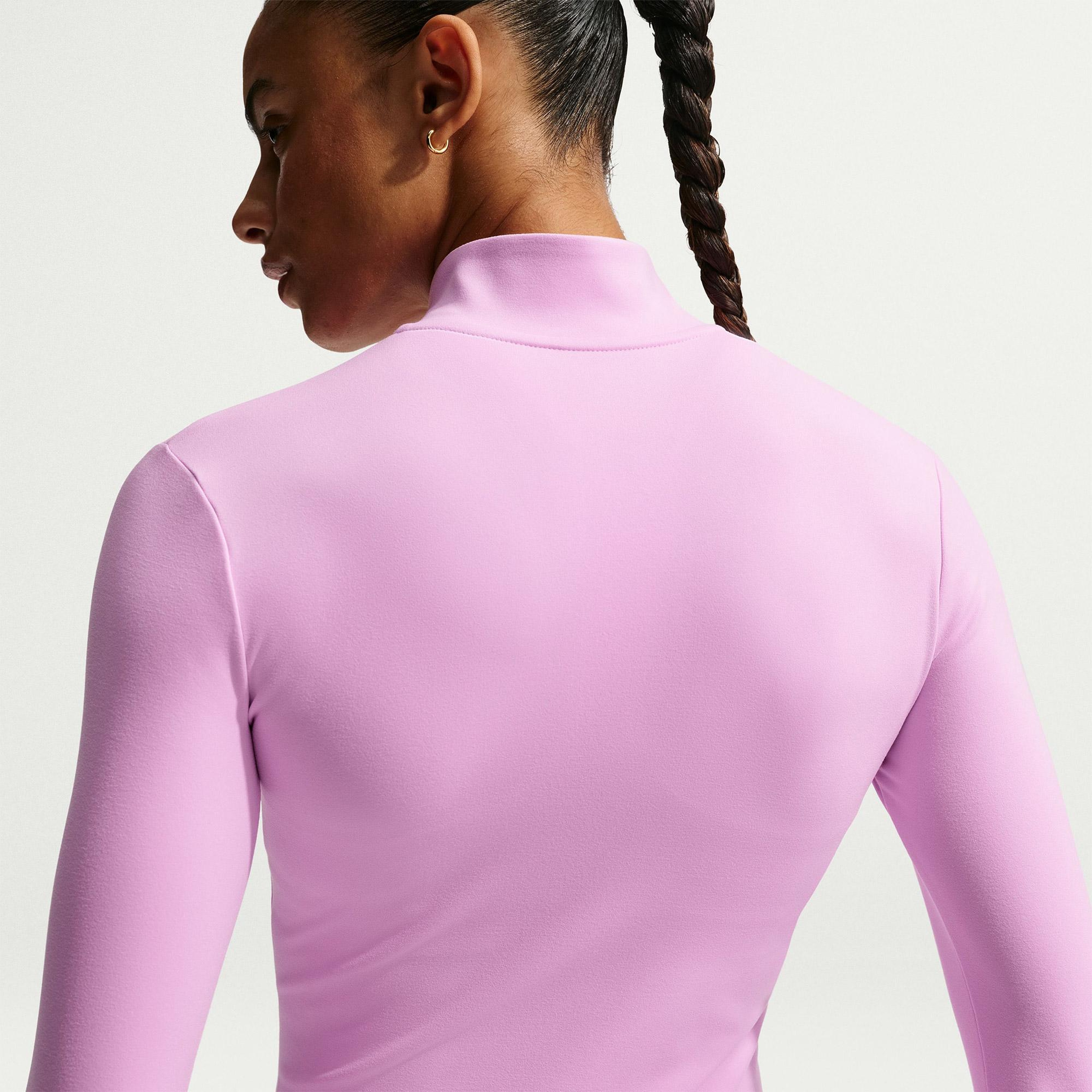 Nike One Dri-Fit Fitted Kadın Pembe Sweatshirt