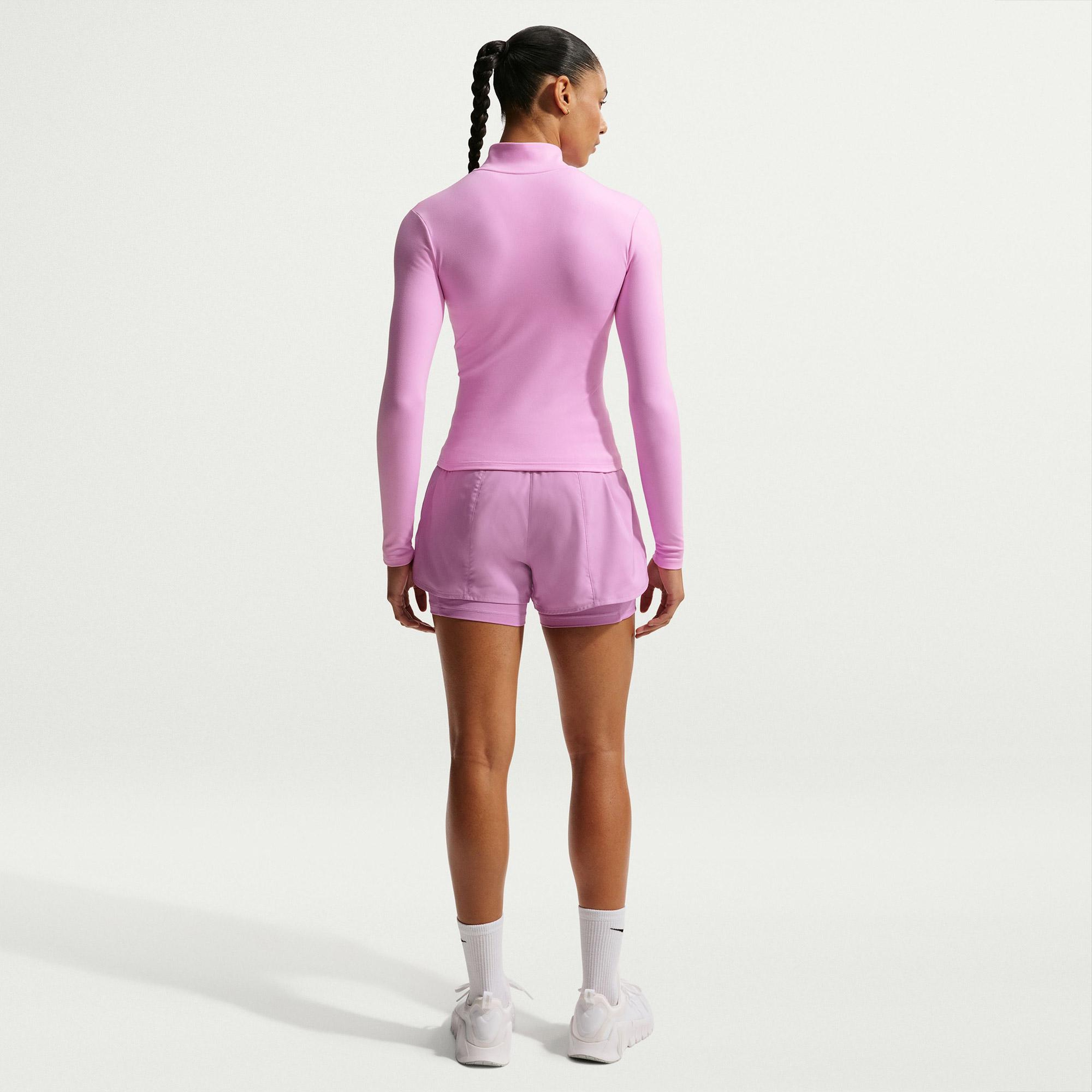 Nike One Dri-Fit Fitted Kadın Pembe Sweatshirt
