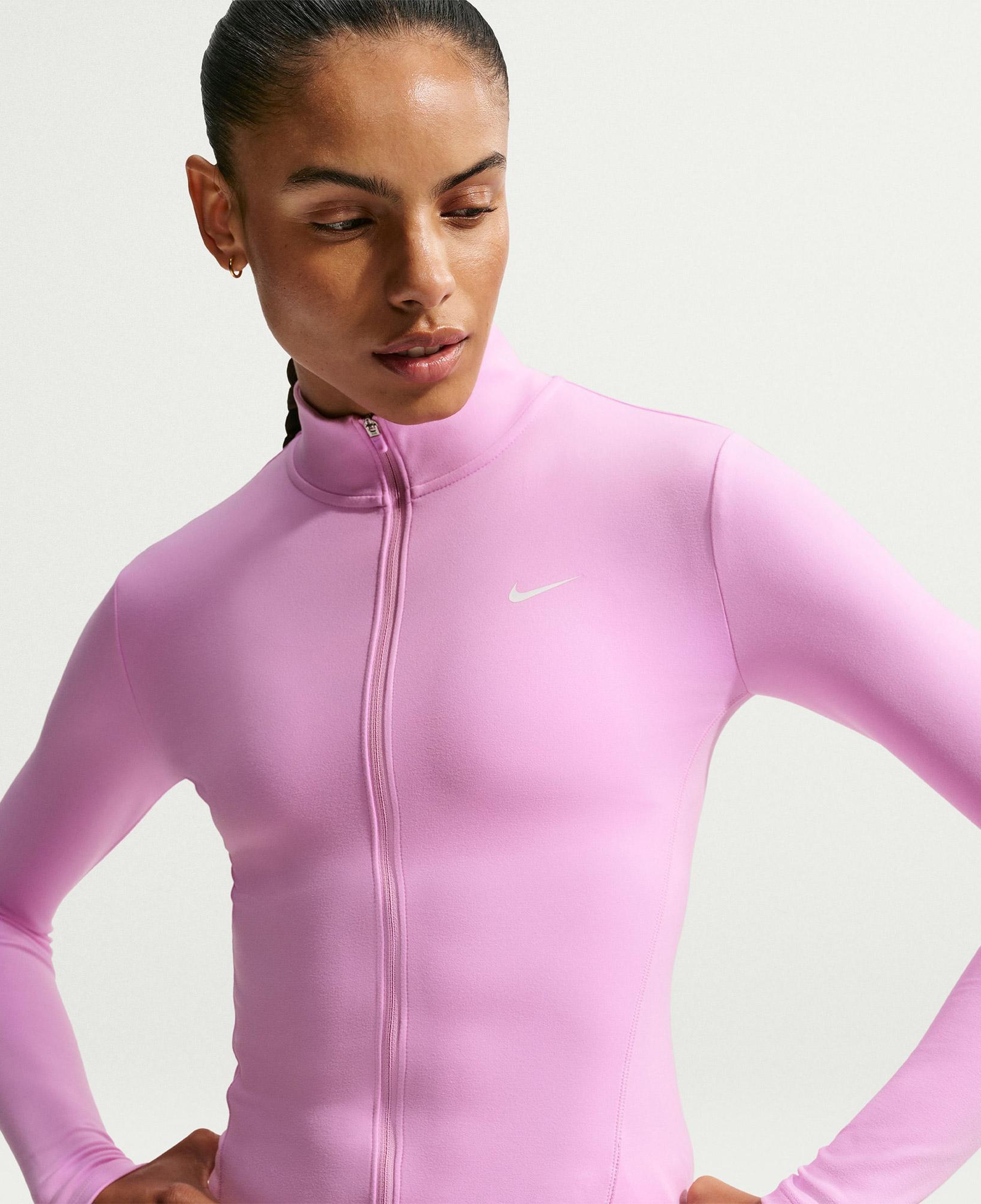 Nike One Dri-Fit Fitted Kadın Pembe Sweatshirt
