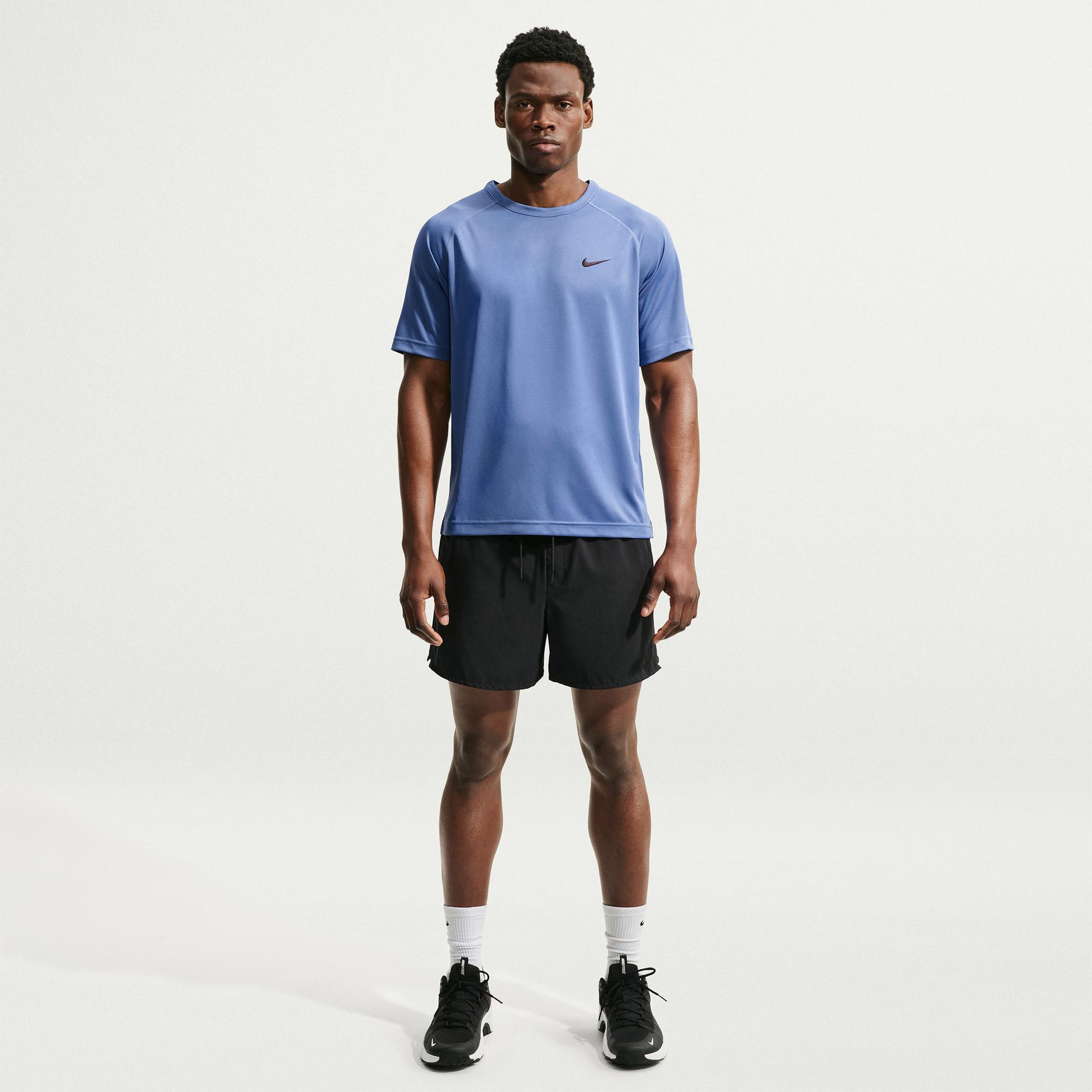 Nike Dri-Fit Flex Erkek Mavi T-Shirt