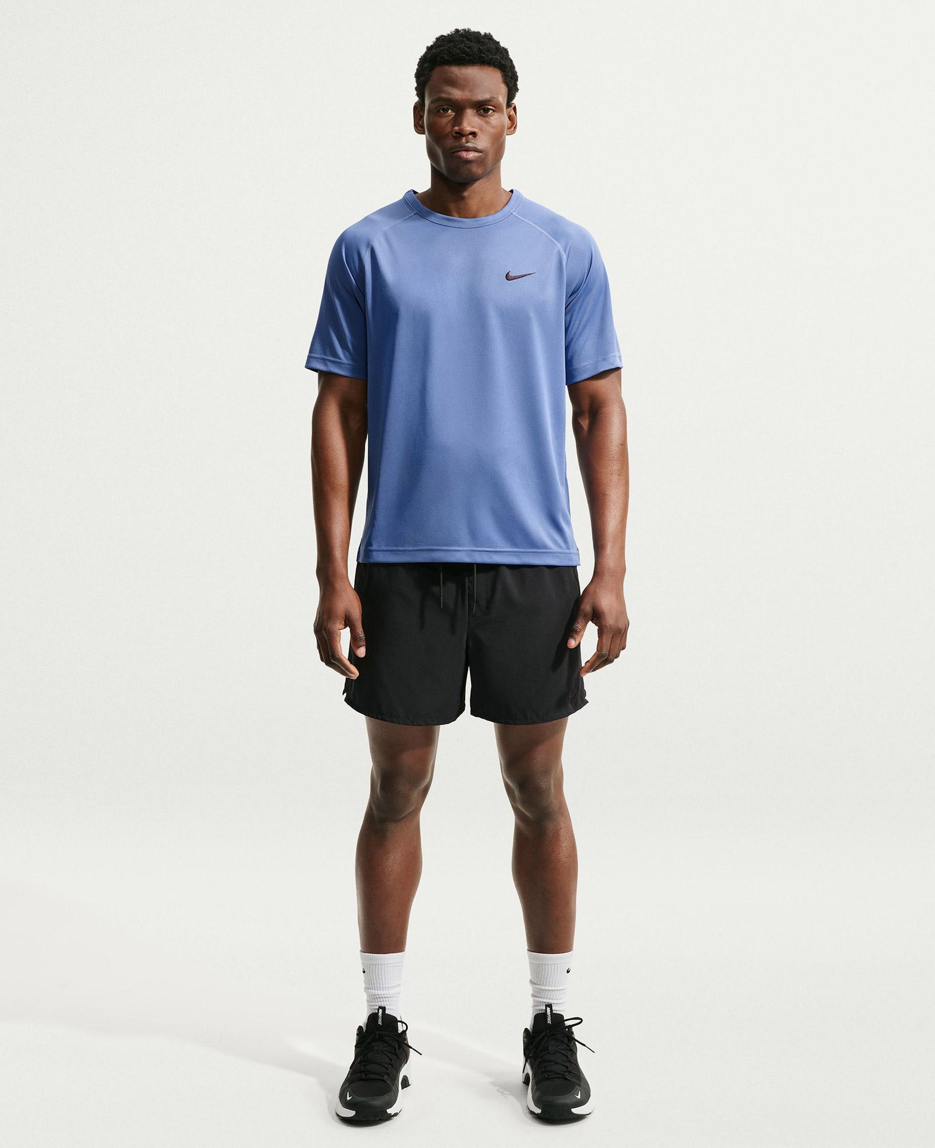 Nike Dri-Fit Flex Erkek Mavi T-Shirt