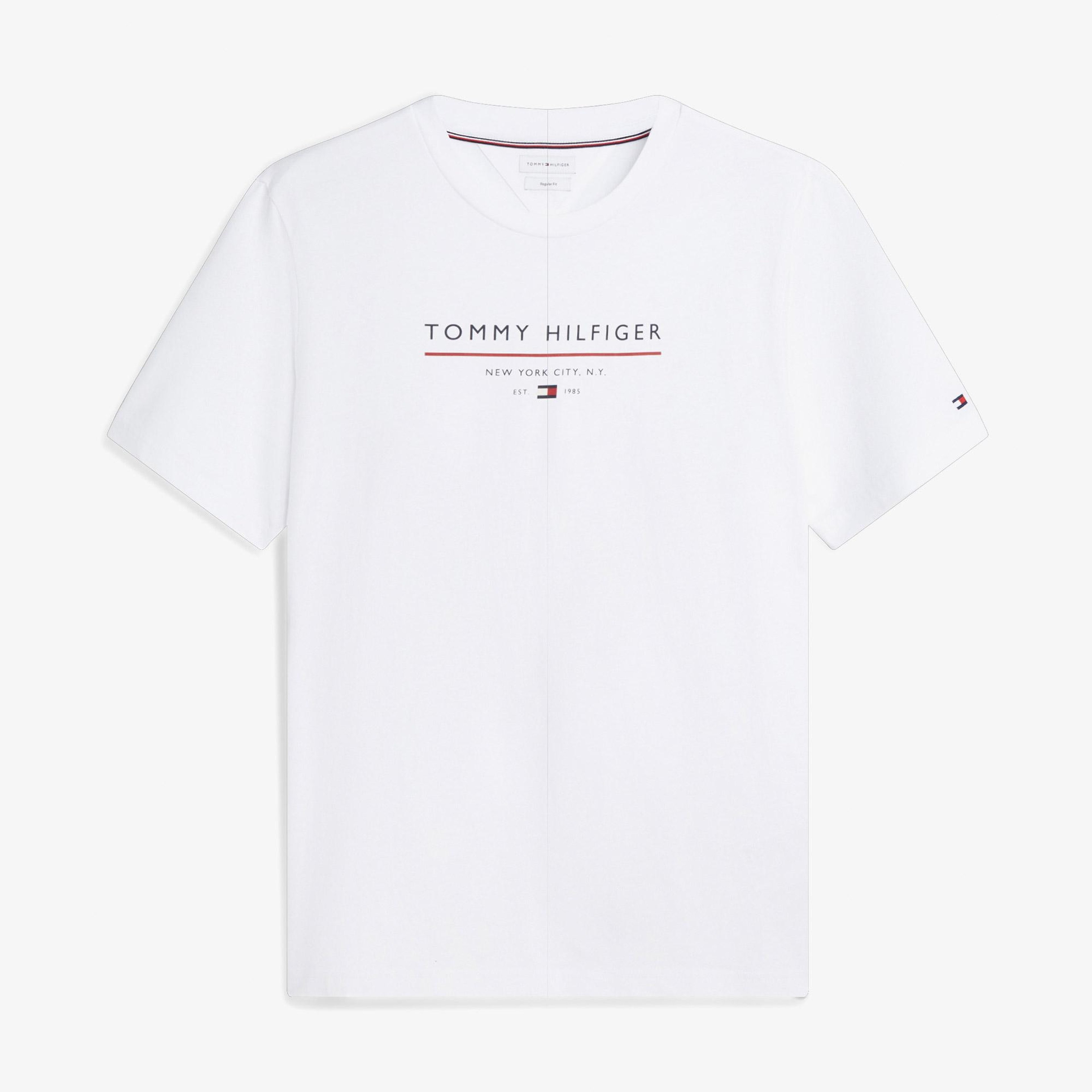 Tommy Hilfiger Brand Love New Erkek Beyaz T-Shirt