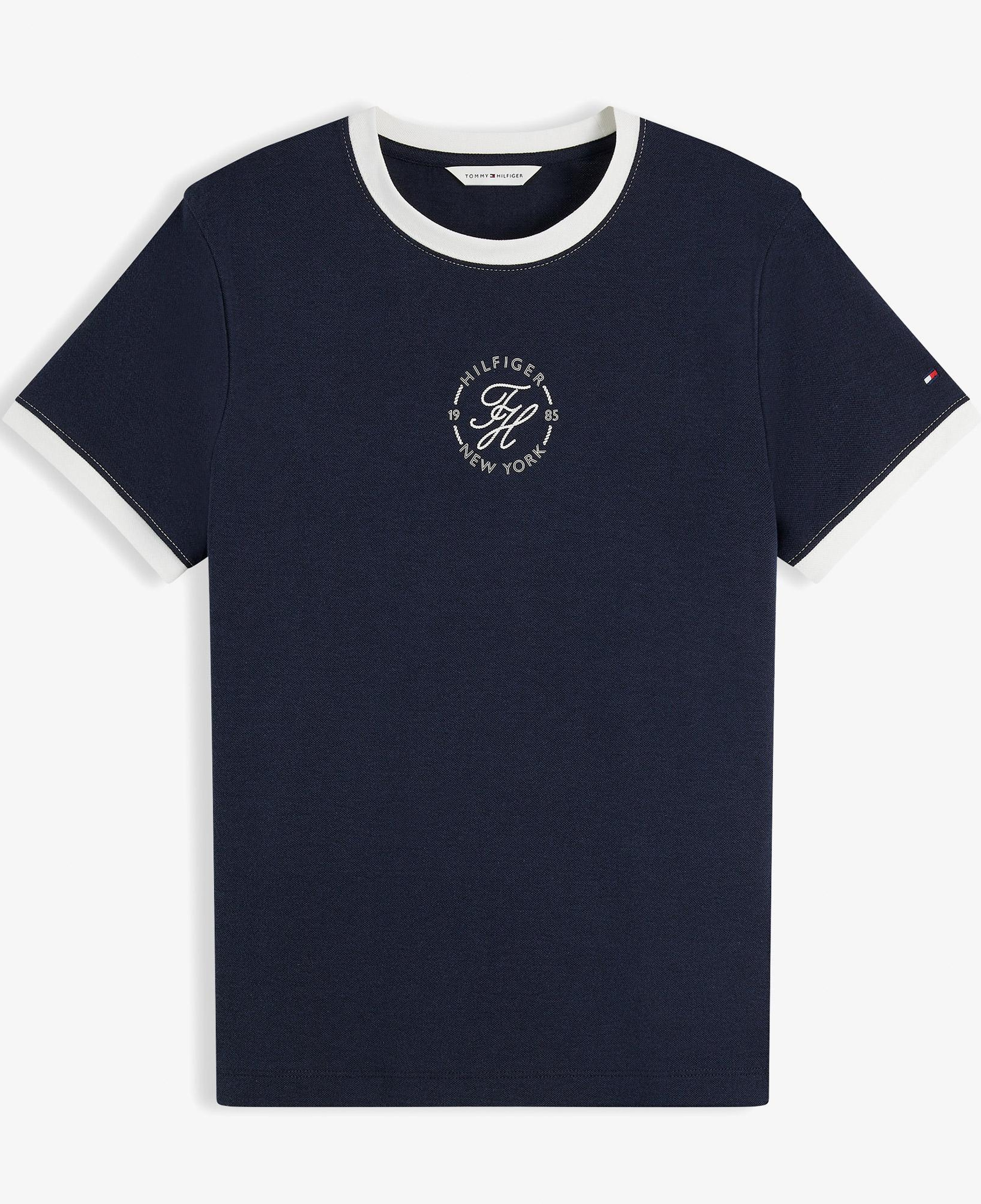 Tommy Hilfiger Roundal Kadın Mavi T-Shirt