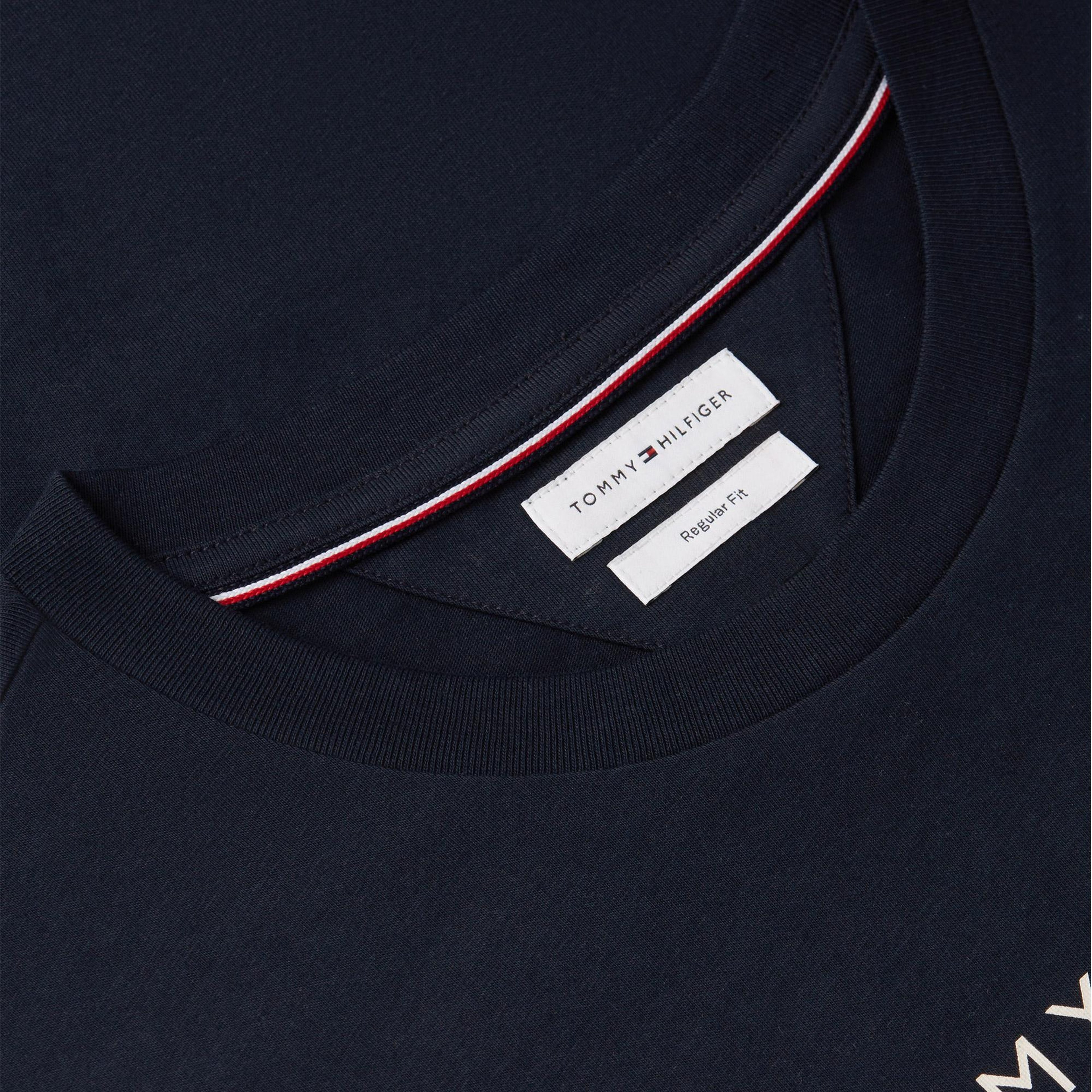 Tommy Hilfiger Brand Love New Erkek Mavi T-Shirt