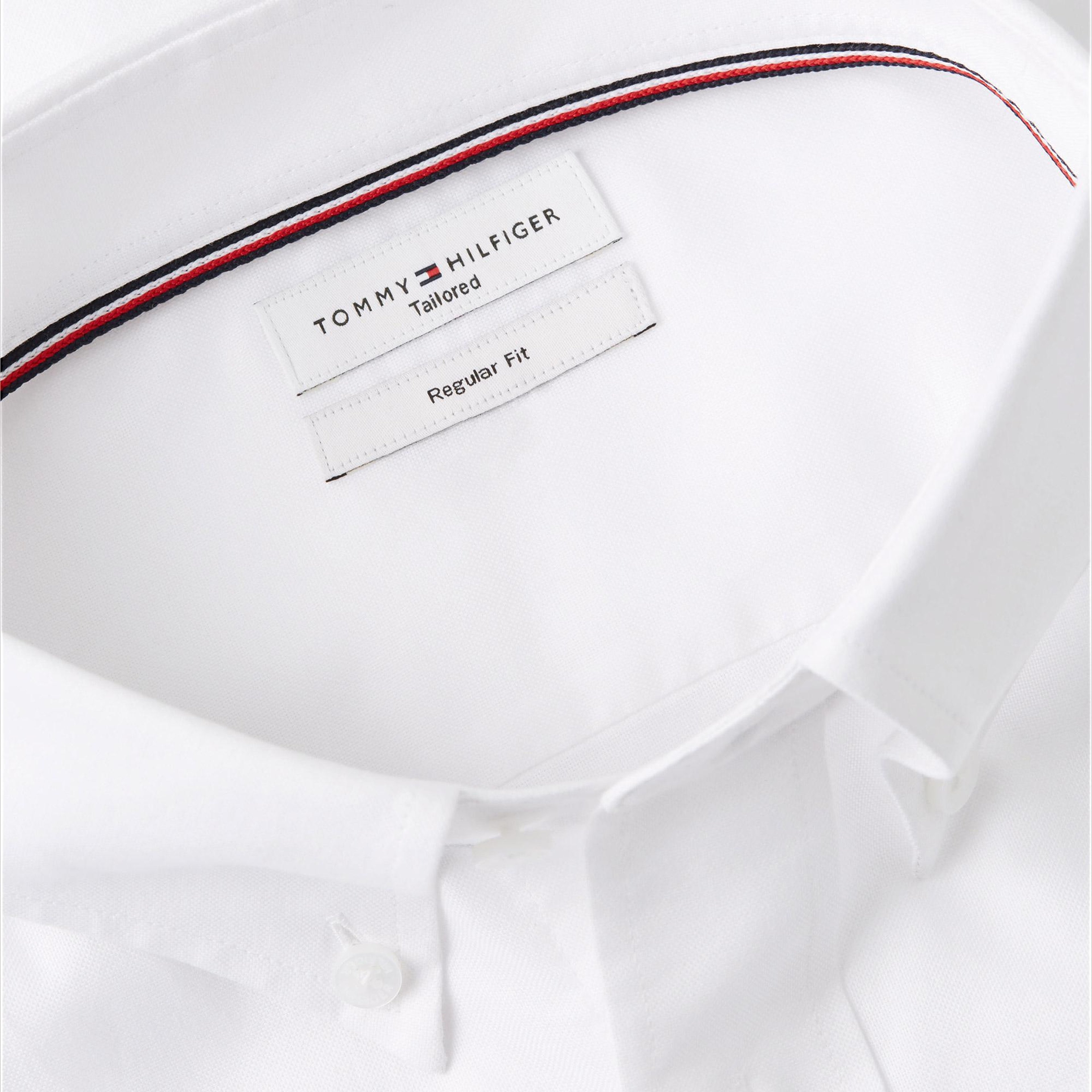Tommy Hilfiger Oxford Solid Erkek Beyaz Gömlek