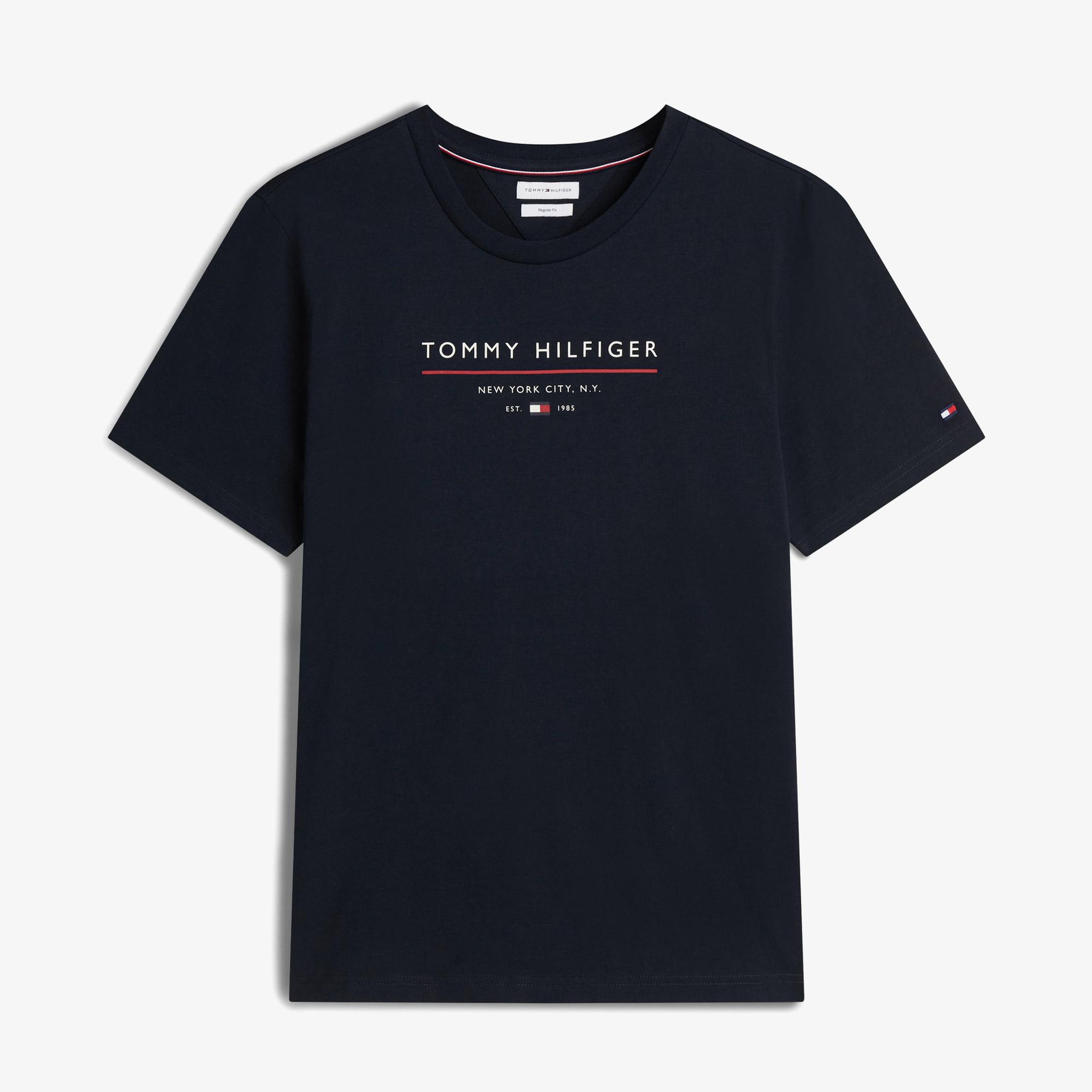 Tommy Hilfiger Brand Love New Erkek Mavi T-Shirt