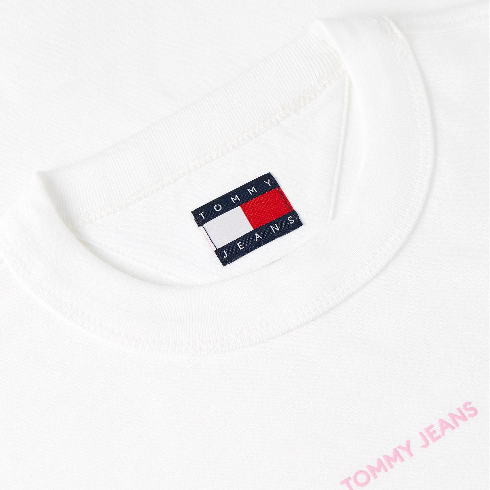 Tommy Hilfiger Repeat Wash Kadın Beyaz T-Shirt